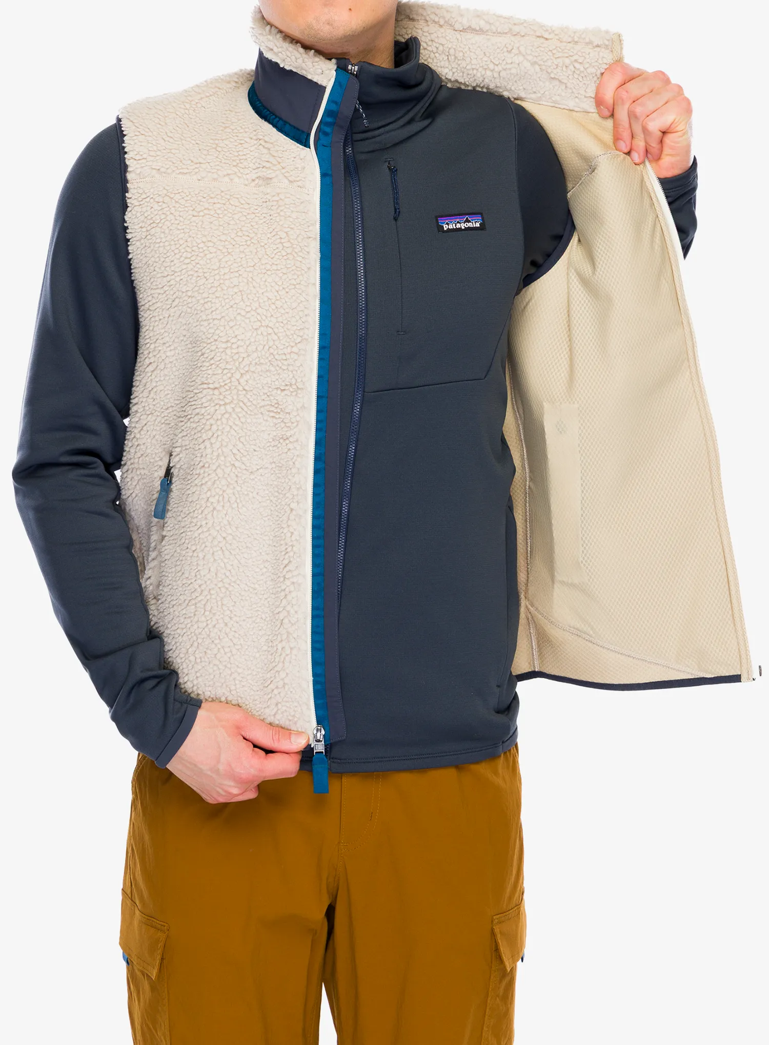 Vesta Patagonia Calssic Retro-X Vest - natural/smolder blue