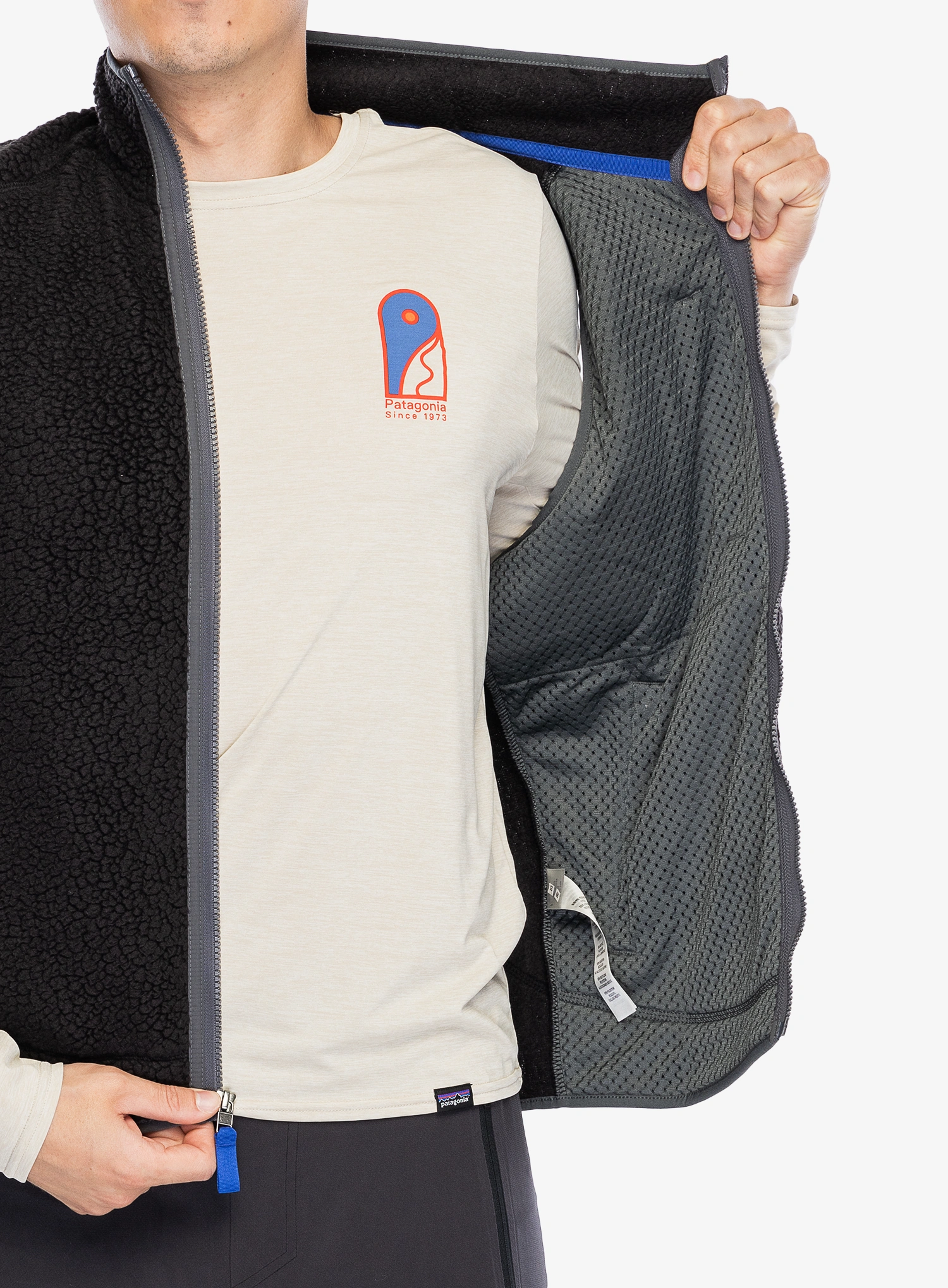 Vesta Patagonia Retro Pile Vest - black/forge grey
