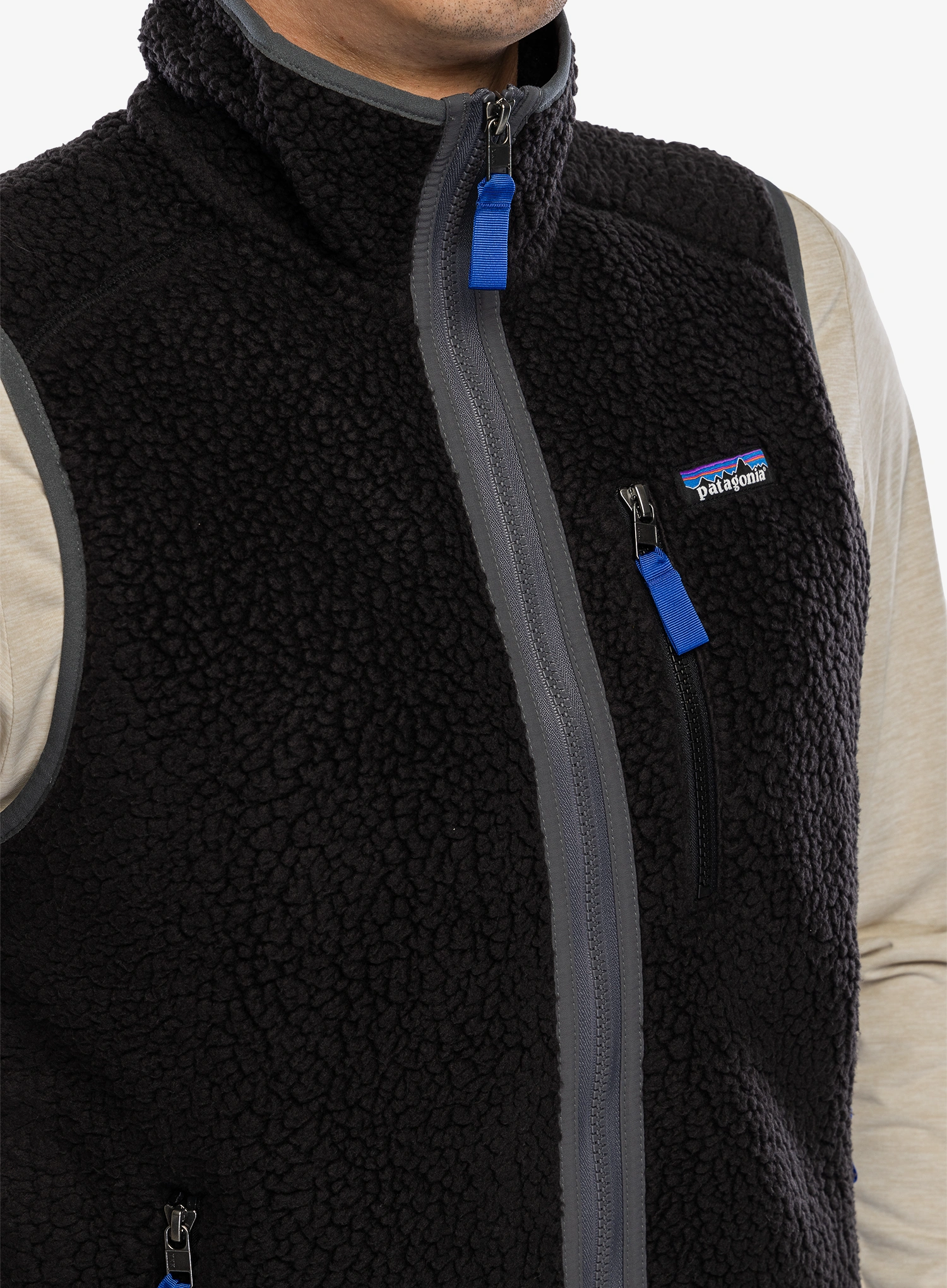 Vesta Patagonia Retro Pile Vest - black/forge grey