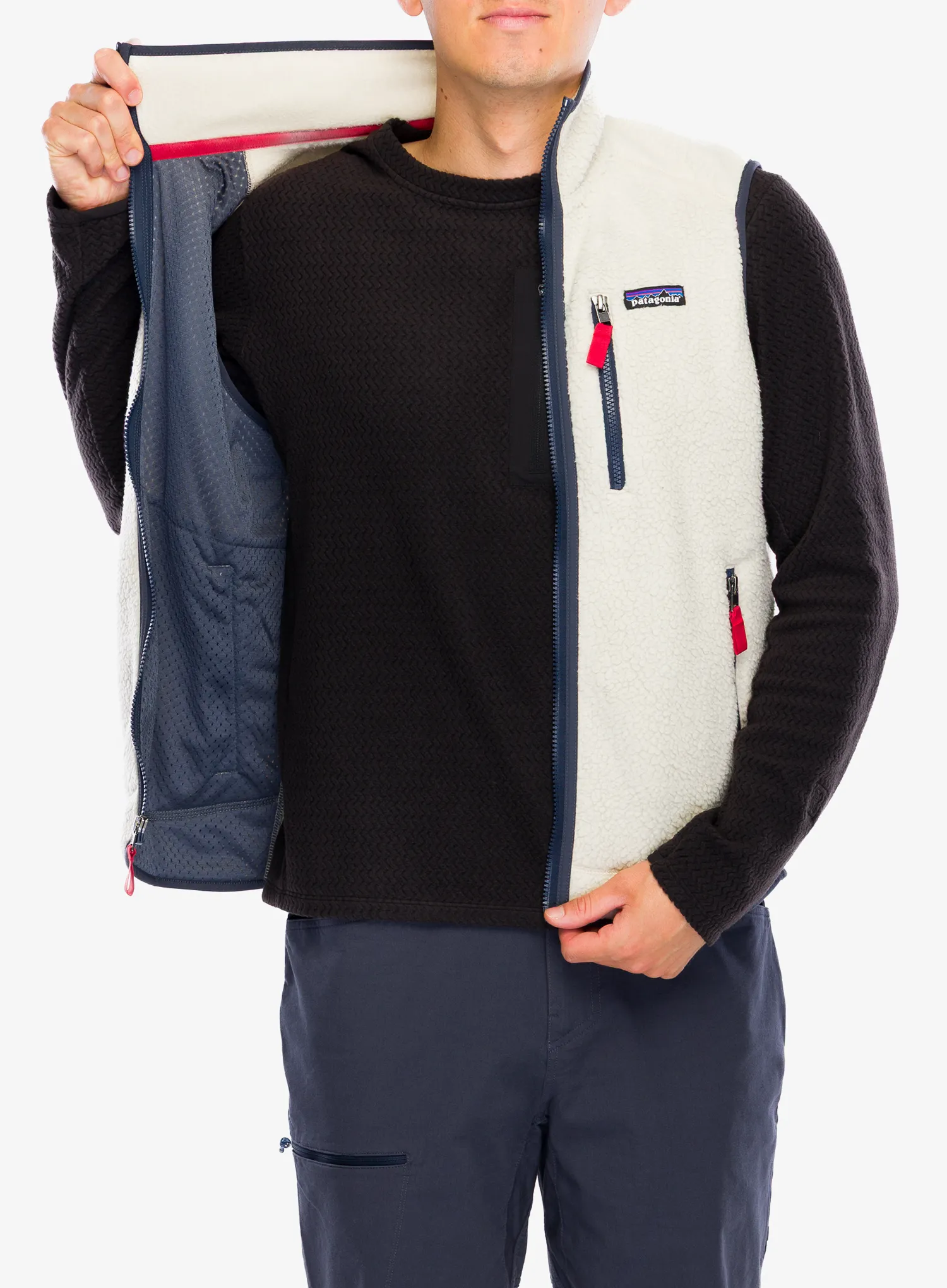 Vesta Patagonia Retro Pile Vest - pelican/smolder blue