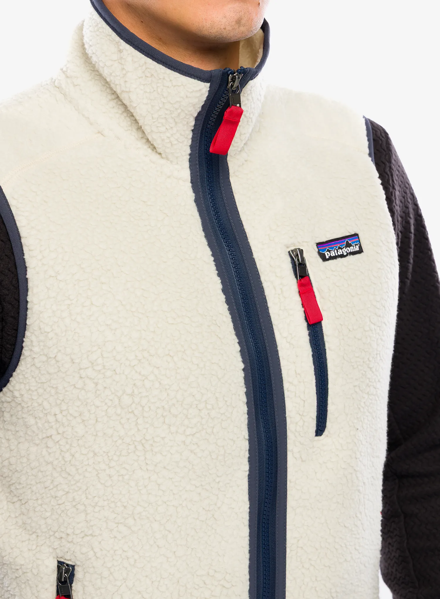 Vesta Patagonia Retro Pile Vest - pelican/smolder blue