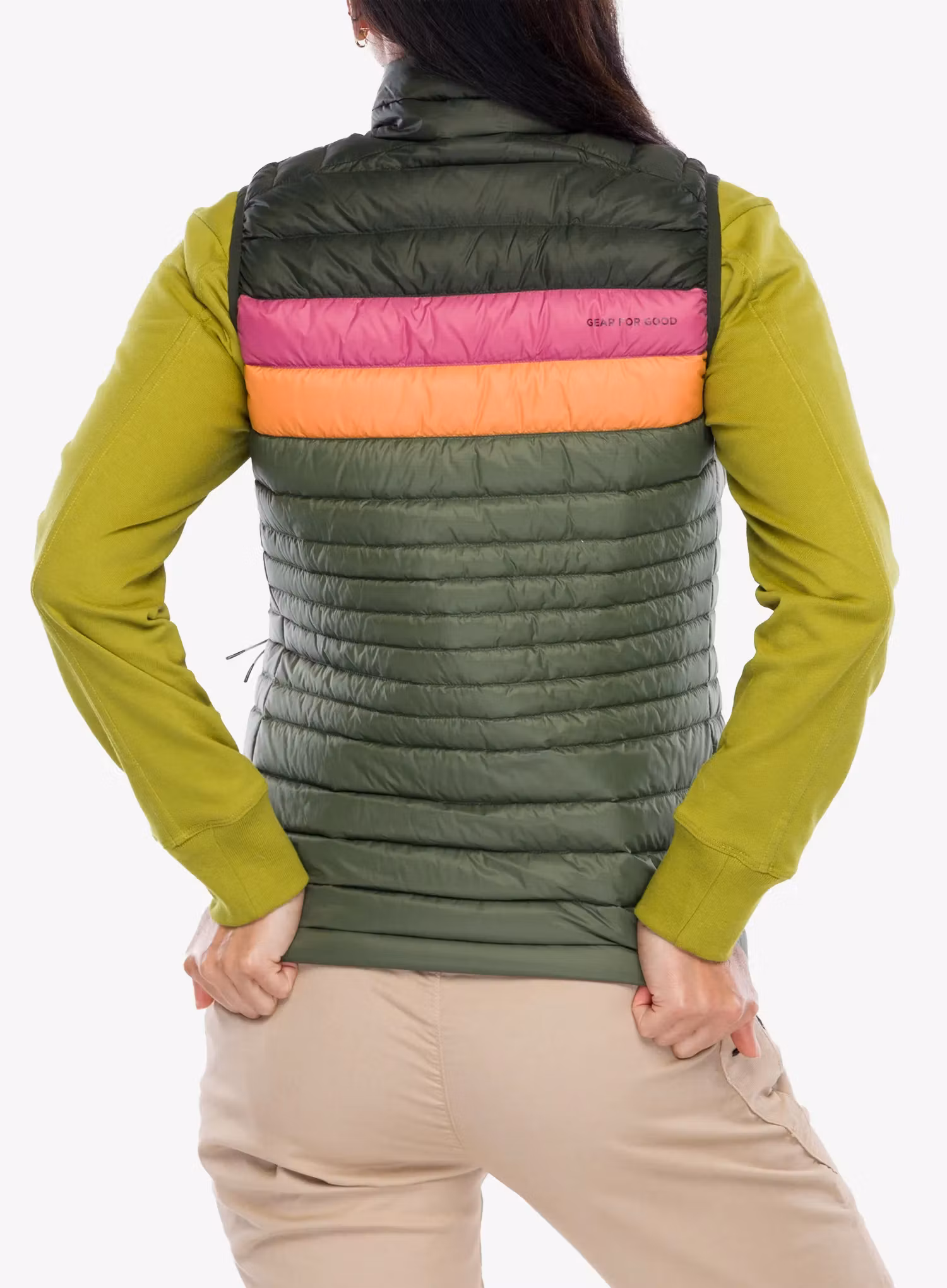 Péřová vesta dámská Cotopaxi Fuego Down Vest - woods/fatigue