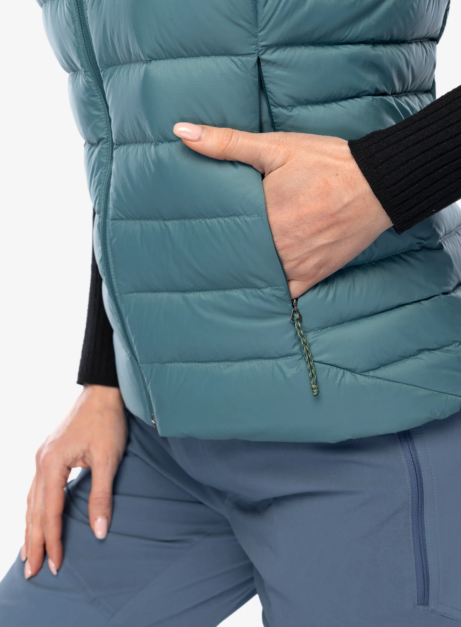 Péřová vesta dámská Patagonia Down Sweater Vest - wetland blue