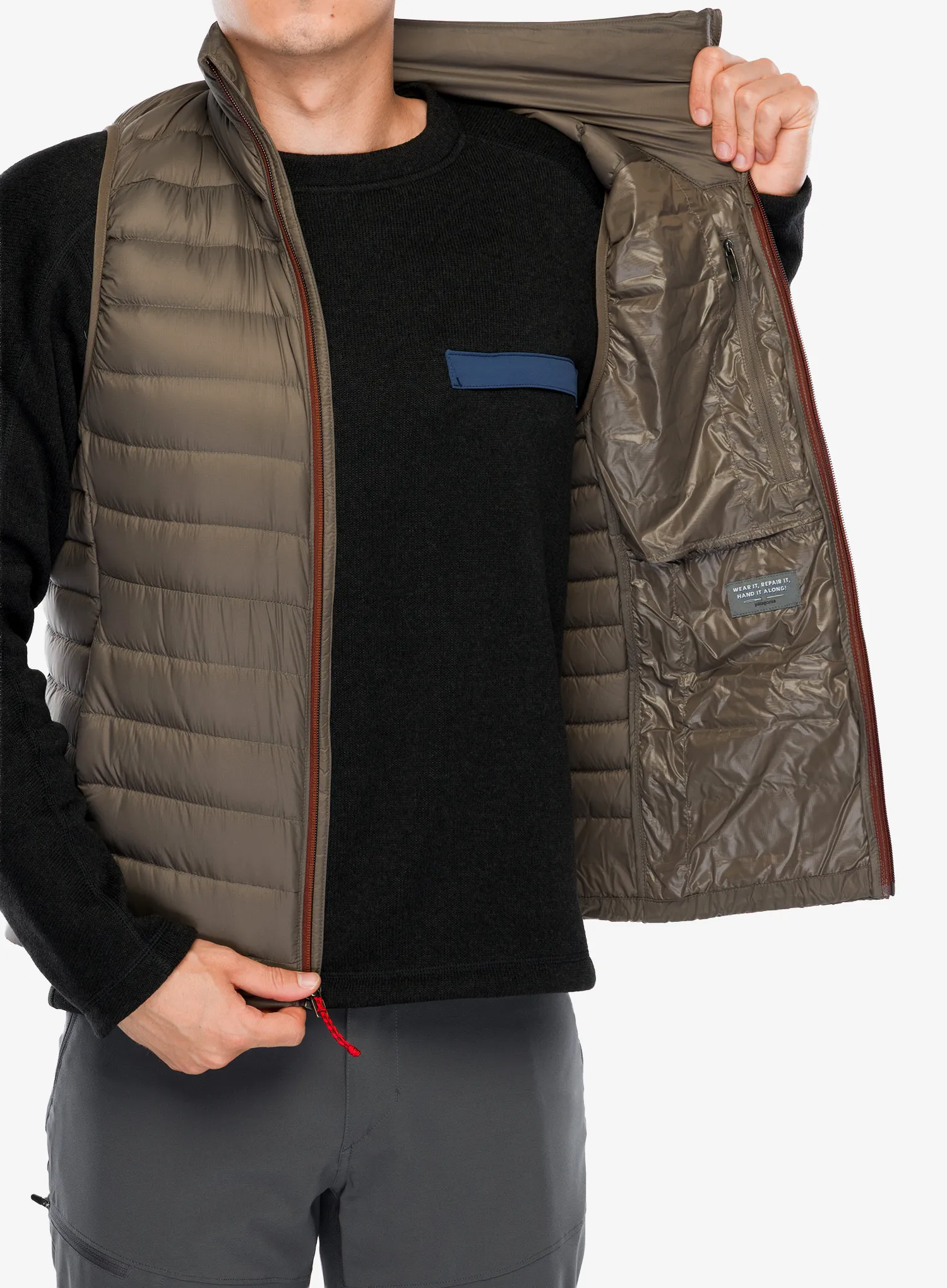 Péřová vesta Patagonia Down Sweater Vest - marlow brown
