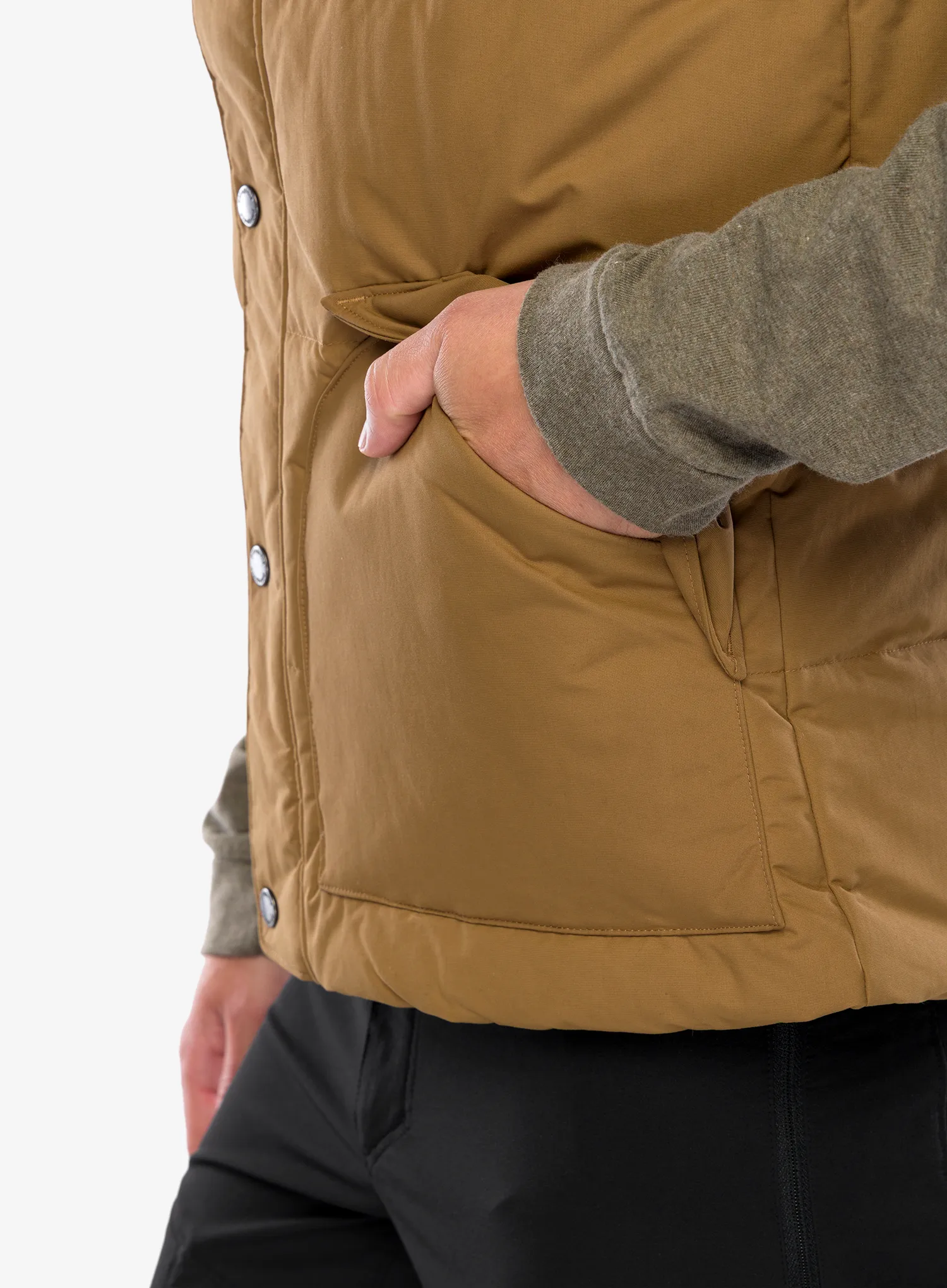Péřová vesta Patagonia Downdrift Vest - coriander brown