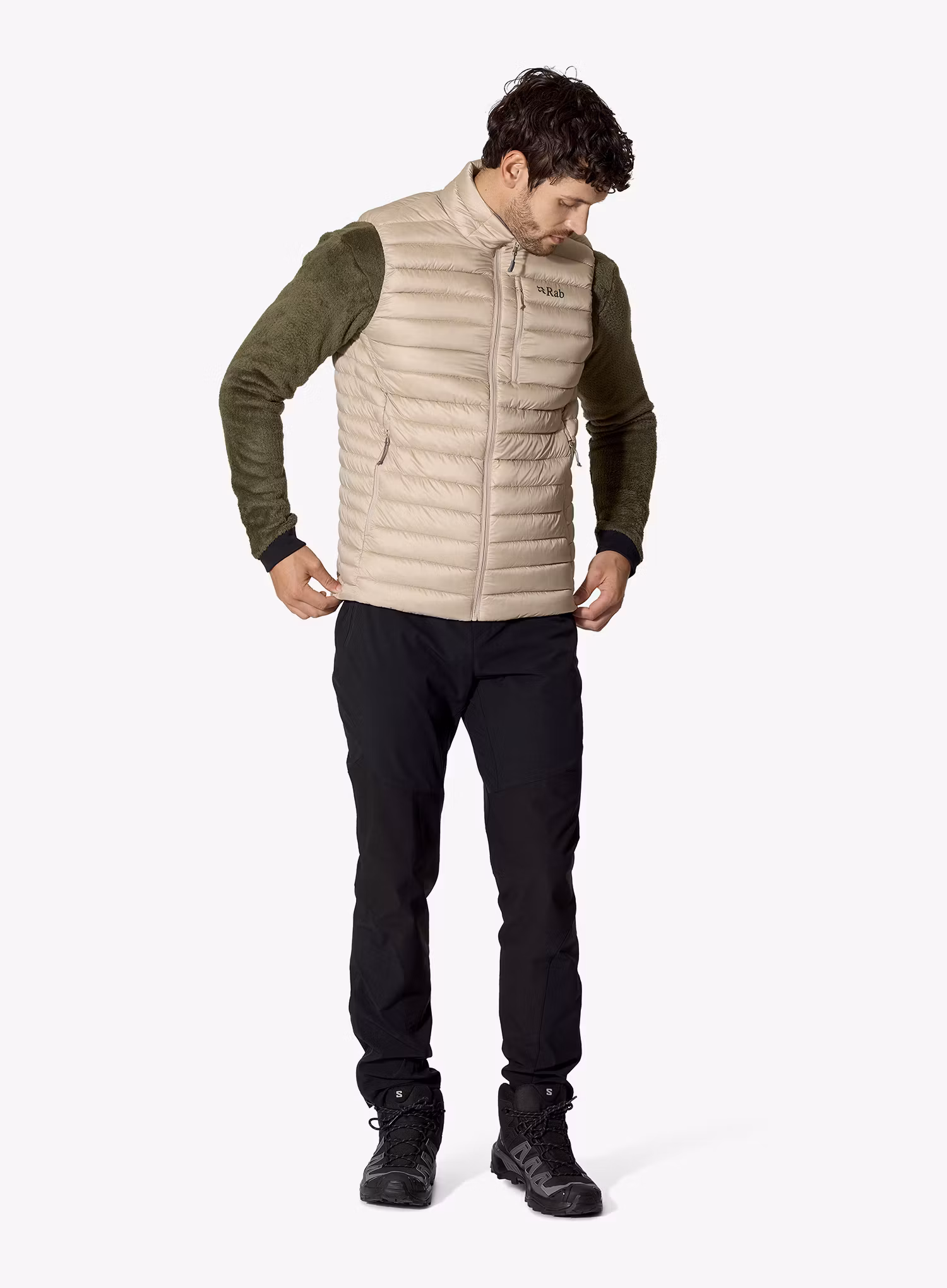 Péřová vesta Rab Microlight Vest - dark pebble