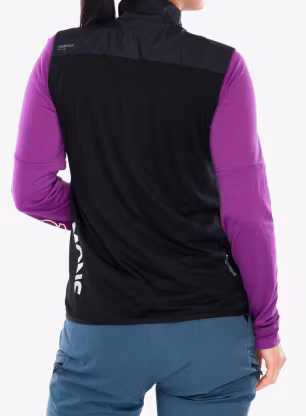 Dámská cyklistická vesta Mons Royale Diversion Merino Wind Vest - black/black