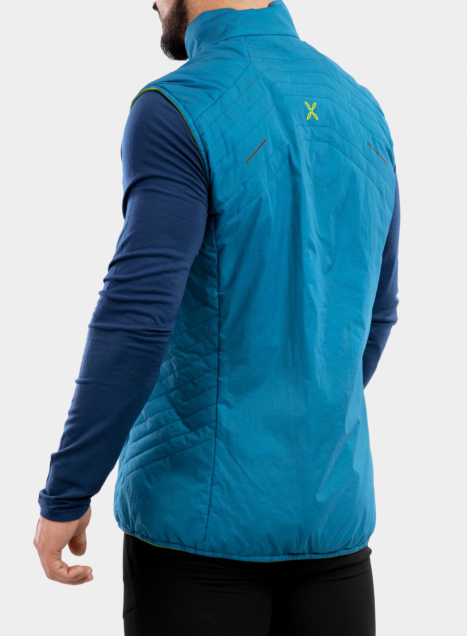 Trekingová vesta Montura Connect Pro Vest - teal blue/acid green