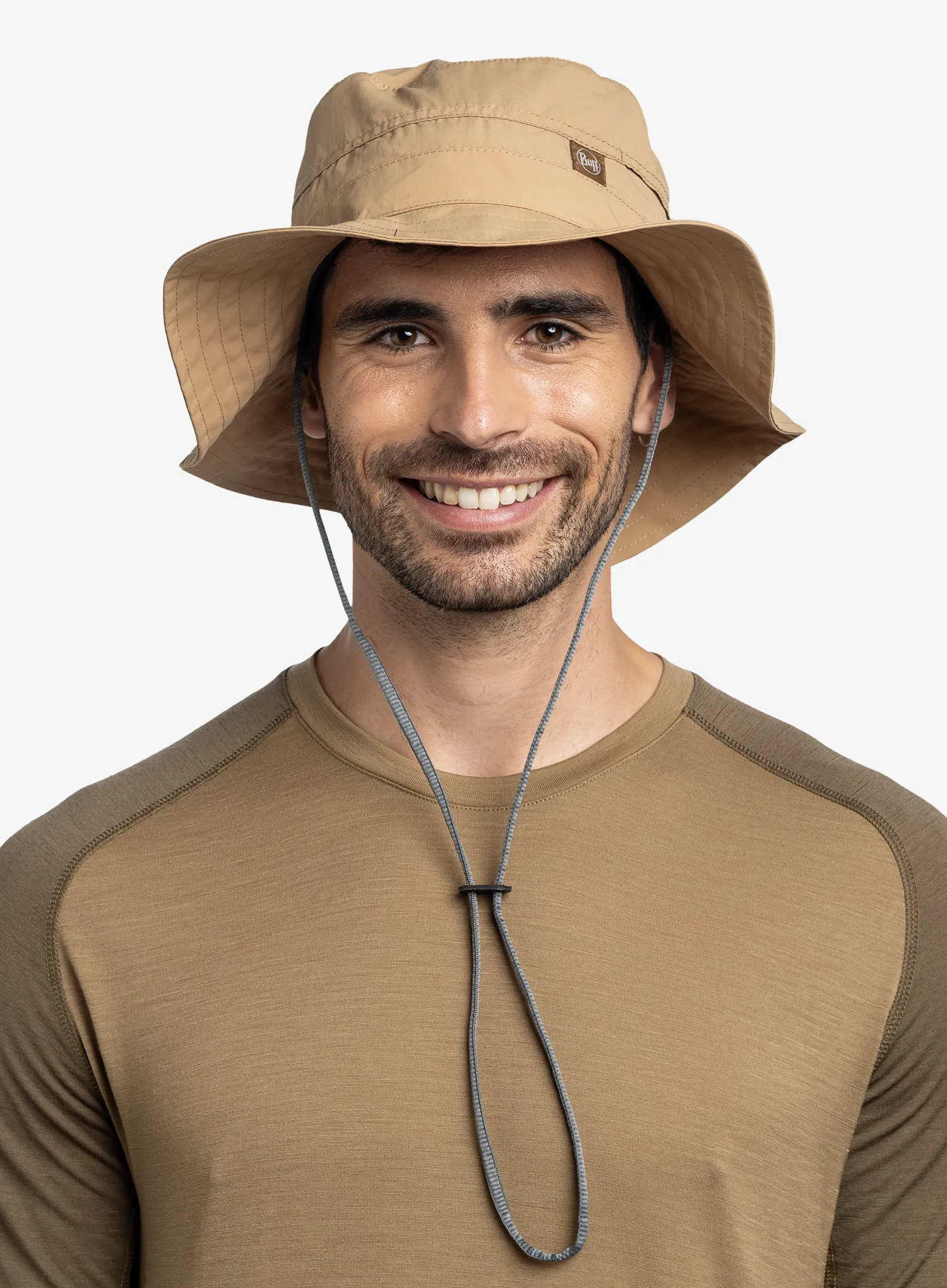 Turistický klobouk Buff Explore Booney Hat - solid fawn