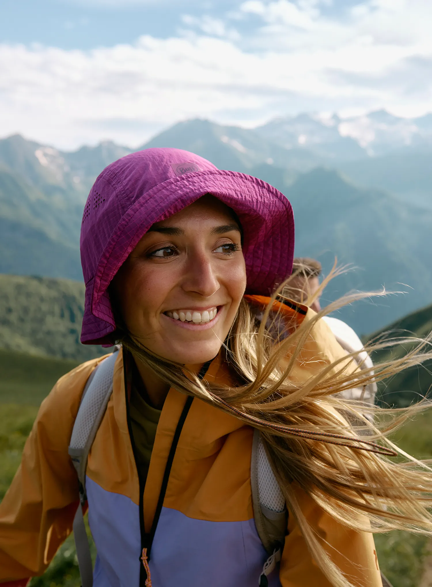 Turistický klobouk Buff Go Bucket Hat - solid purplish
