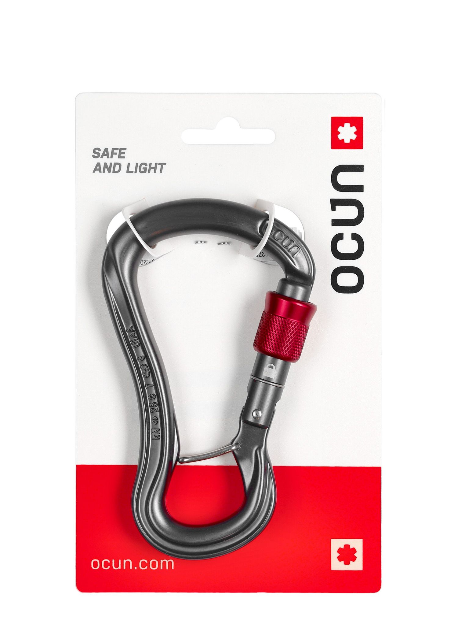 Karabina Ocun Condor HMS Screw - anthracite/red