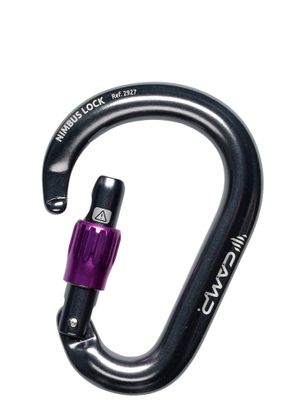 Horolezecká karabina Camp Nimbus Lock - gun metal/fuchsia