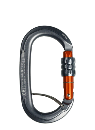 Horolezecká karabina SKYLOTEC Obx SGL - titanium/grey/orange