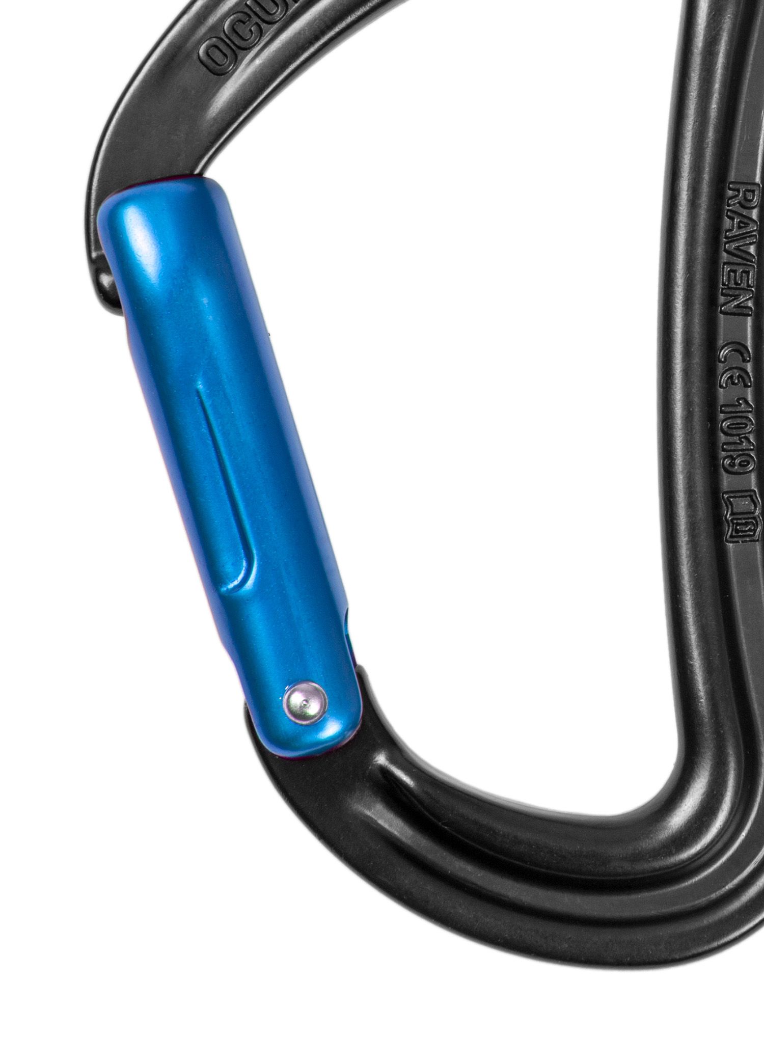 Horolezecká karabina Ocun Raven Straight - anthracite/blue