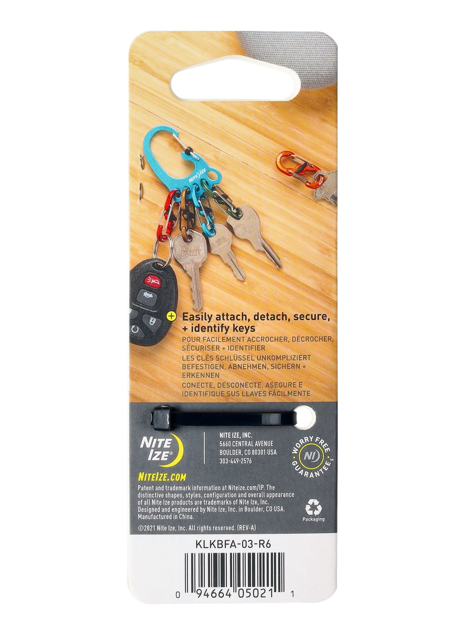 Karabina Nite Ize BigFoot Locker KeyRack Aluminum - blue