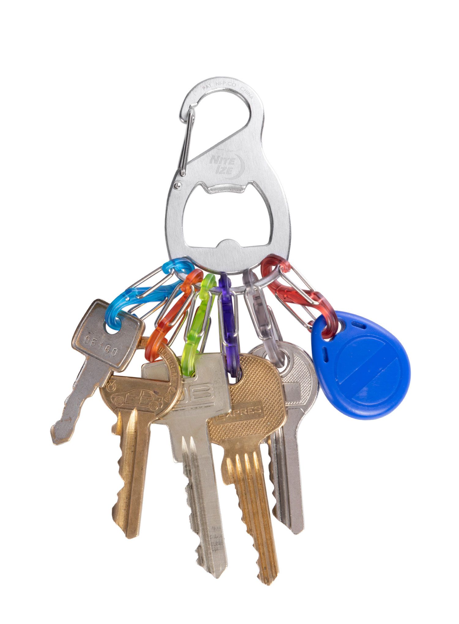 Karabina Nite Ize KeyRack+ S-Biner - stainless steel