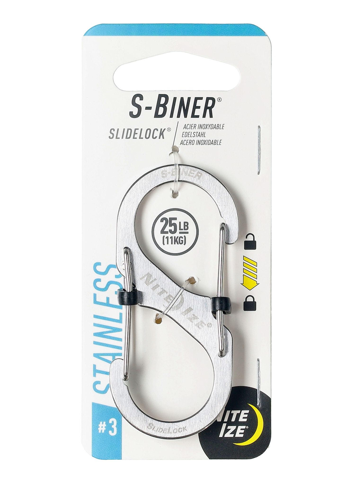 Karabina Nite Ize S-Biner SlideLock Stainless Steel 3 - stainless
