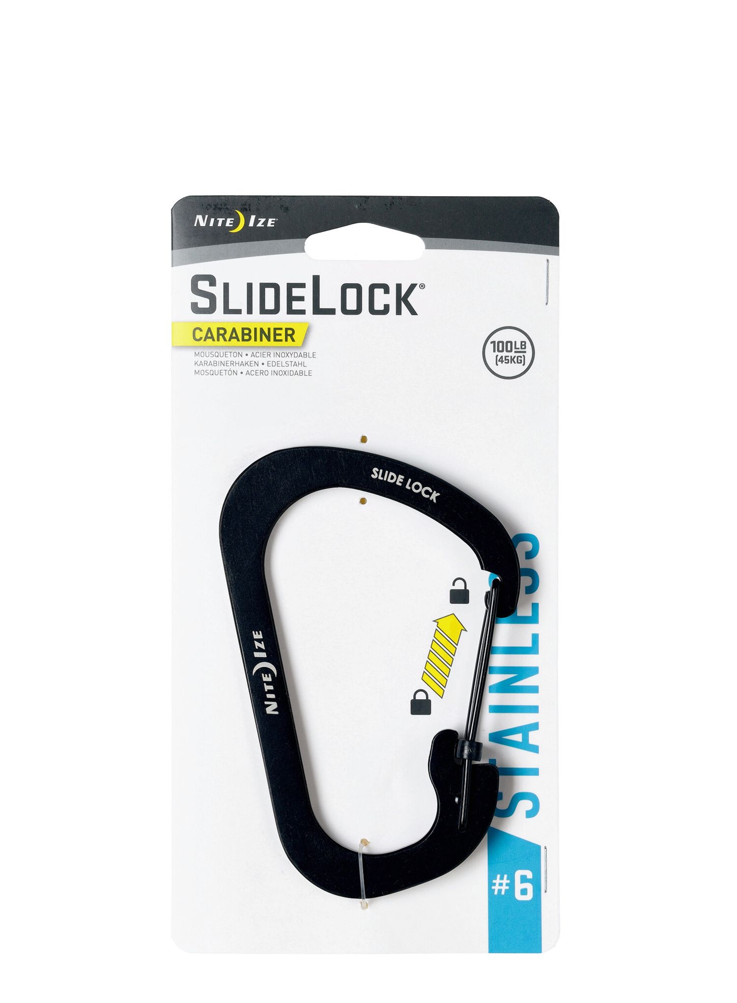 Karabina Nite Ize SlideLock Carabiner 6 - black