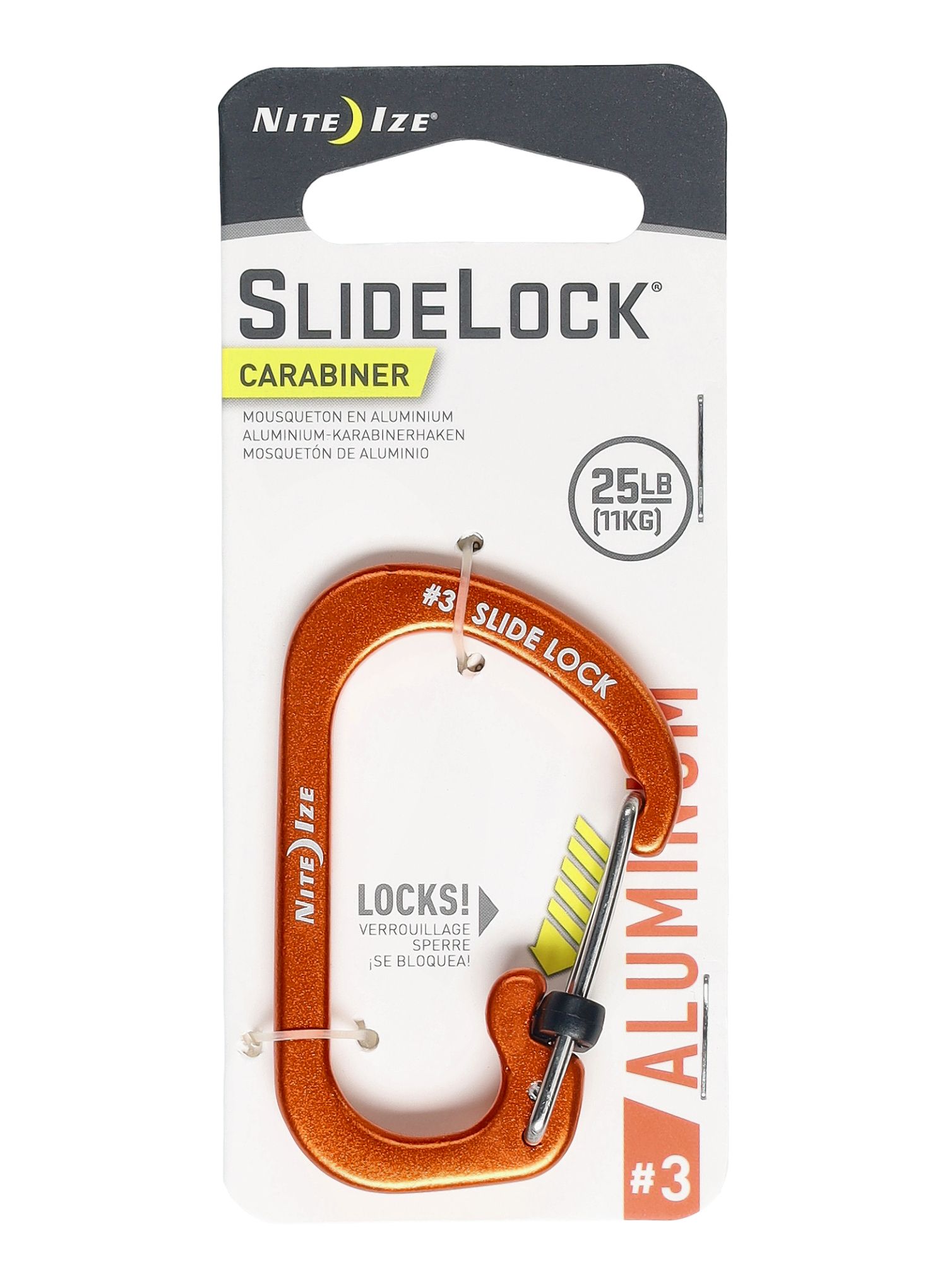 Karabina Nite Ize SlideLock Carabiner Aluminum 3 - orange
