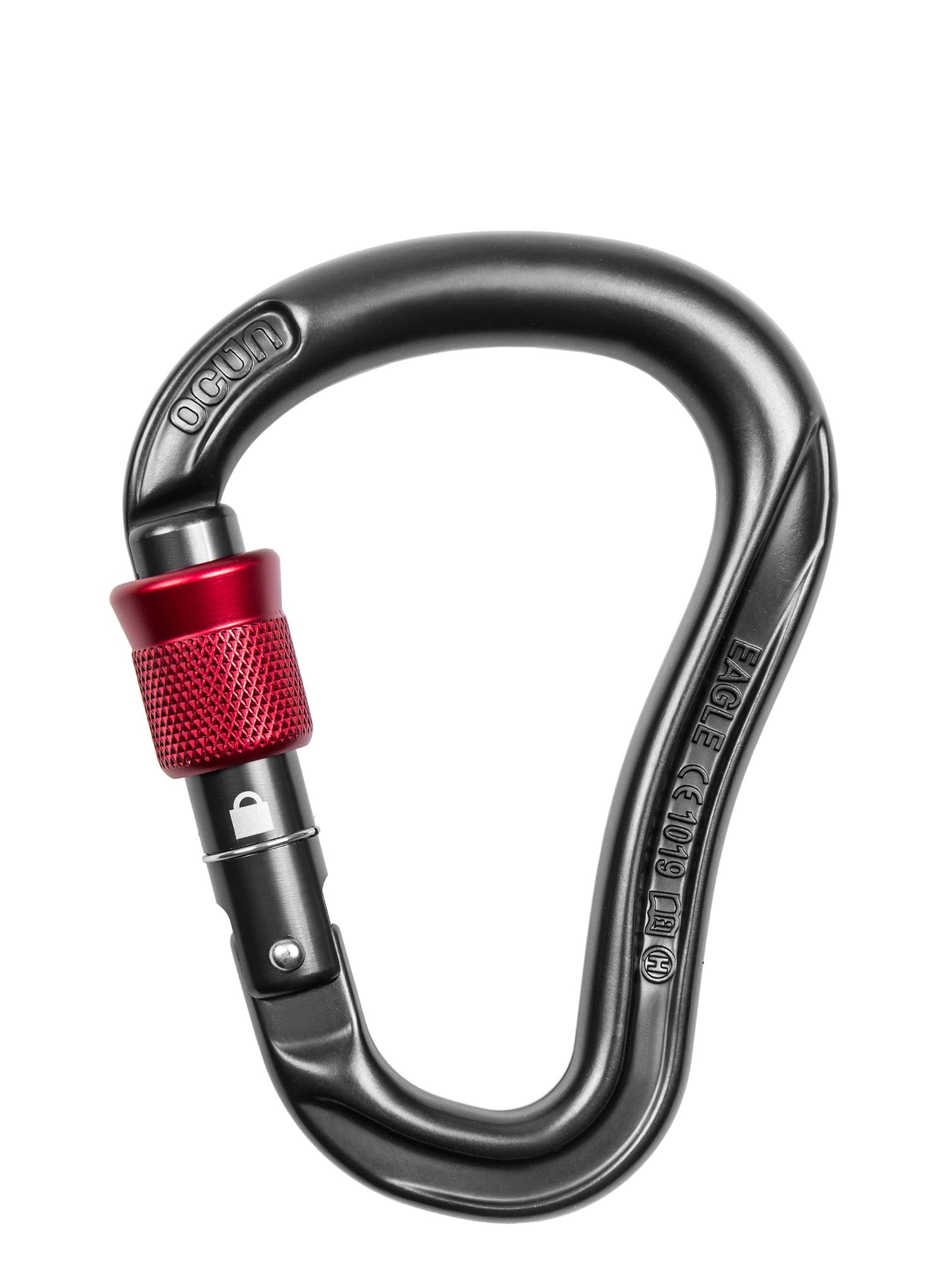 Karabina Ocun Eagle HMS Screw - anthracite/red