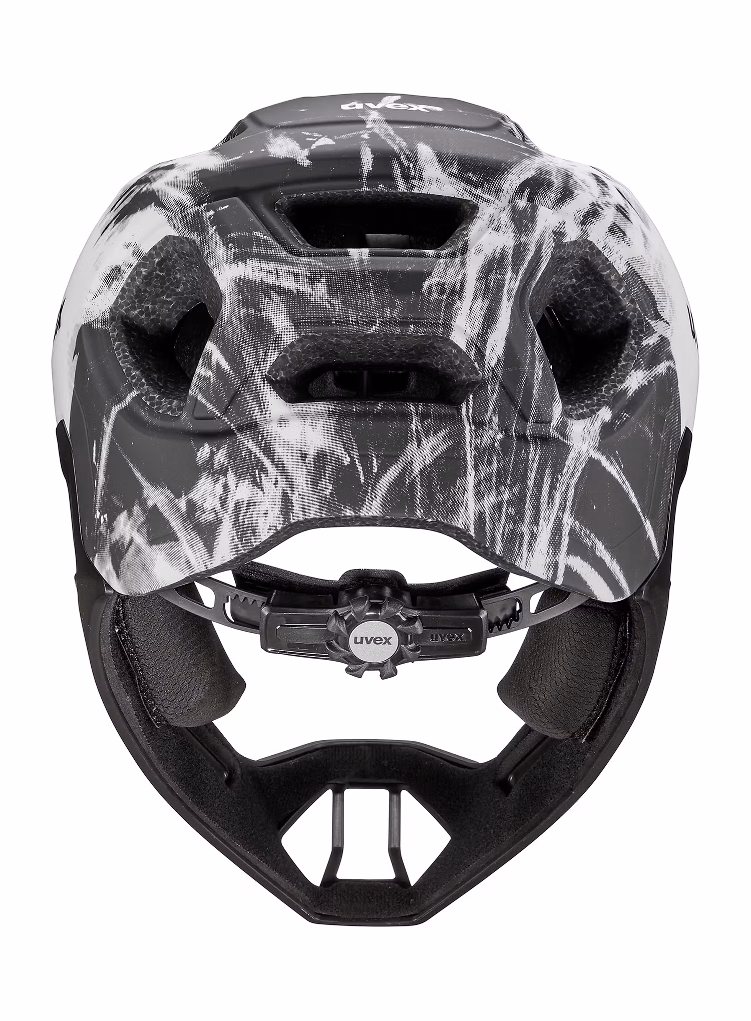 Přilba pro děti Uvex React Jr. Fullface - black/white matt