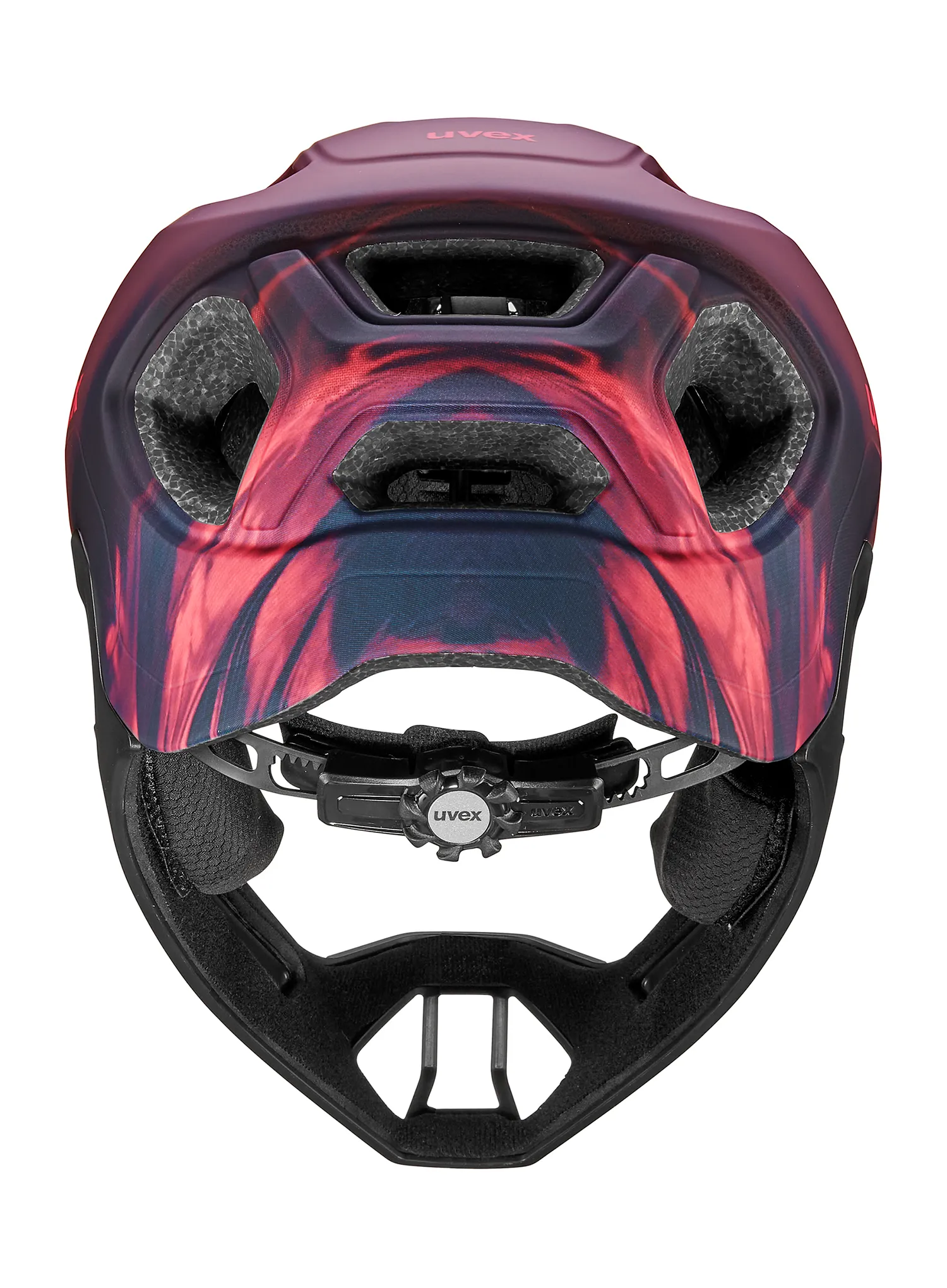 Přilba pro děti Uvex React Jr. Fullface - cranberry matt