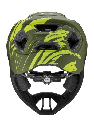 Přilba pro děti Uvex React Jr. Fullface - dark olive matt