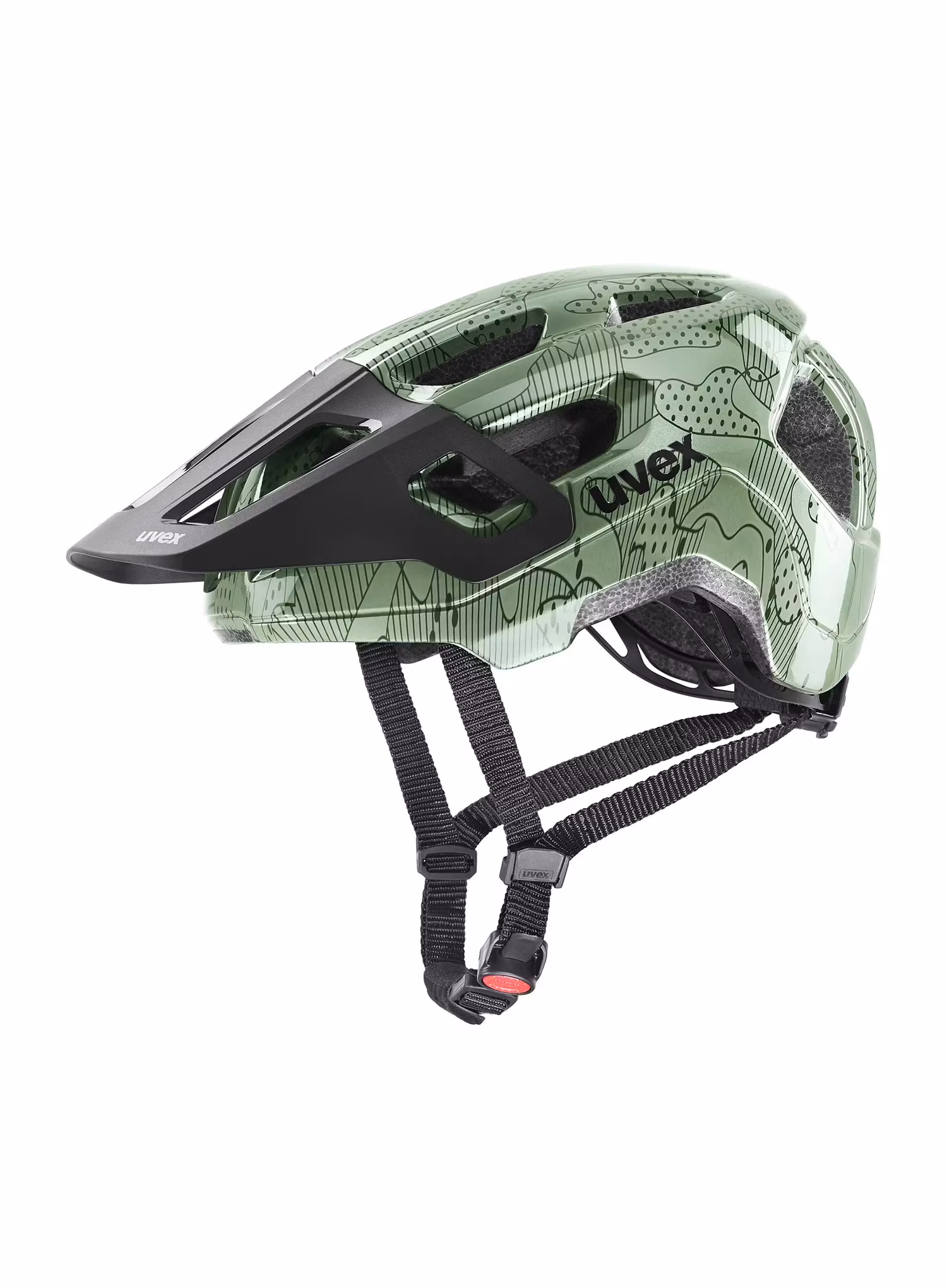 Cyklistická přilba pro děti Uvex React JR. - moss green altimeter