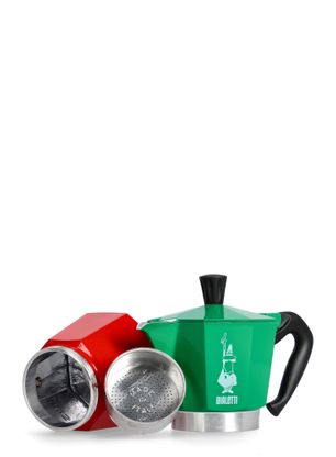 Cestovní kávovar Bialetti Moka Express Italia 3TZ - red/grn