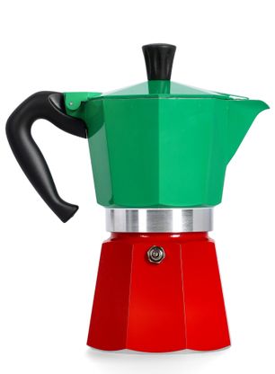 Cestovní kávovar Bialetti Moka Express Italia 6TZ - grn/red