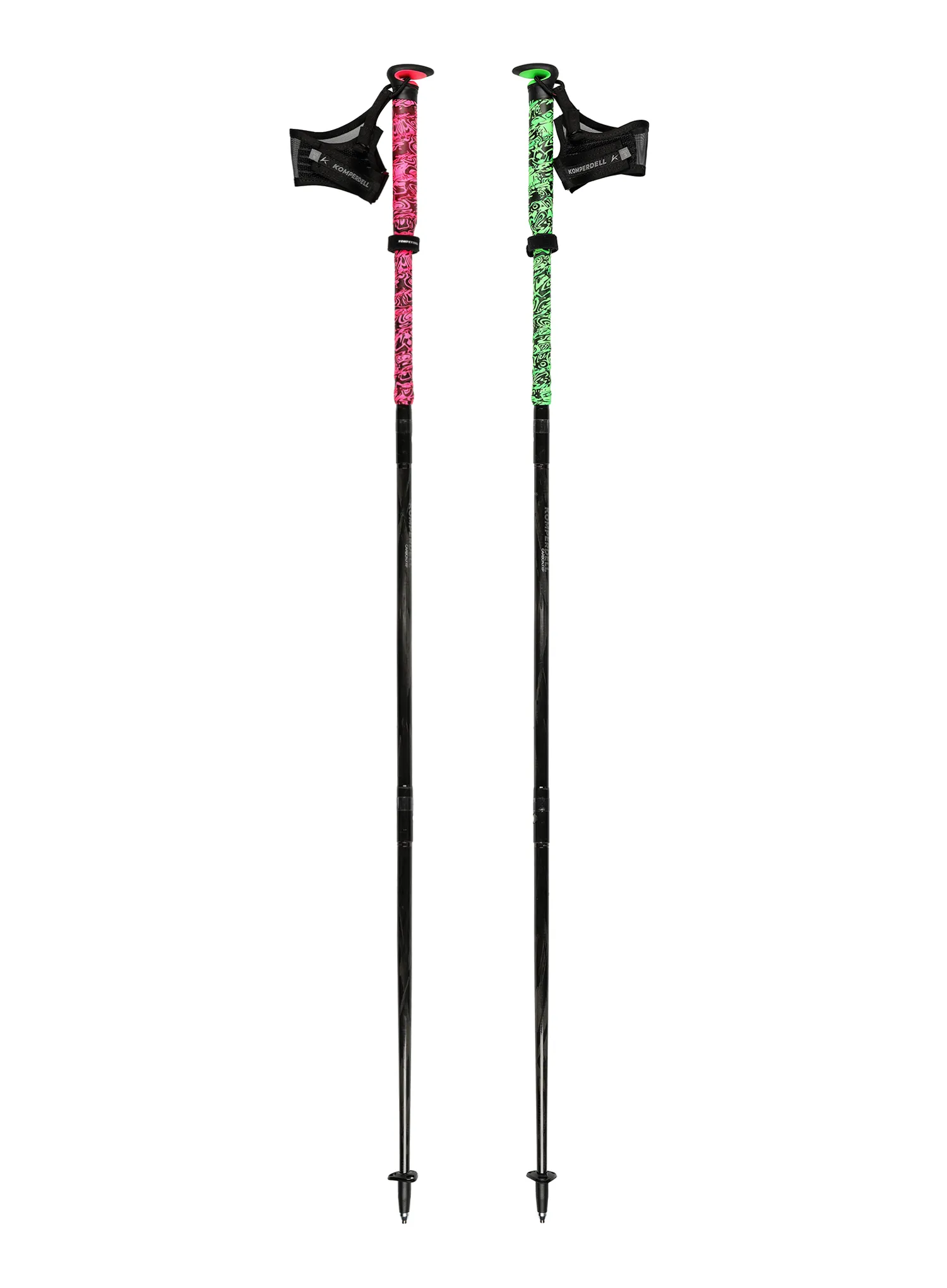 Běžecké hole Komperdell Fxp Carbon Ultra - green/pink