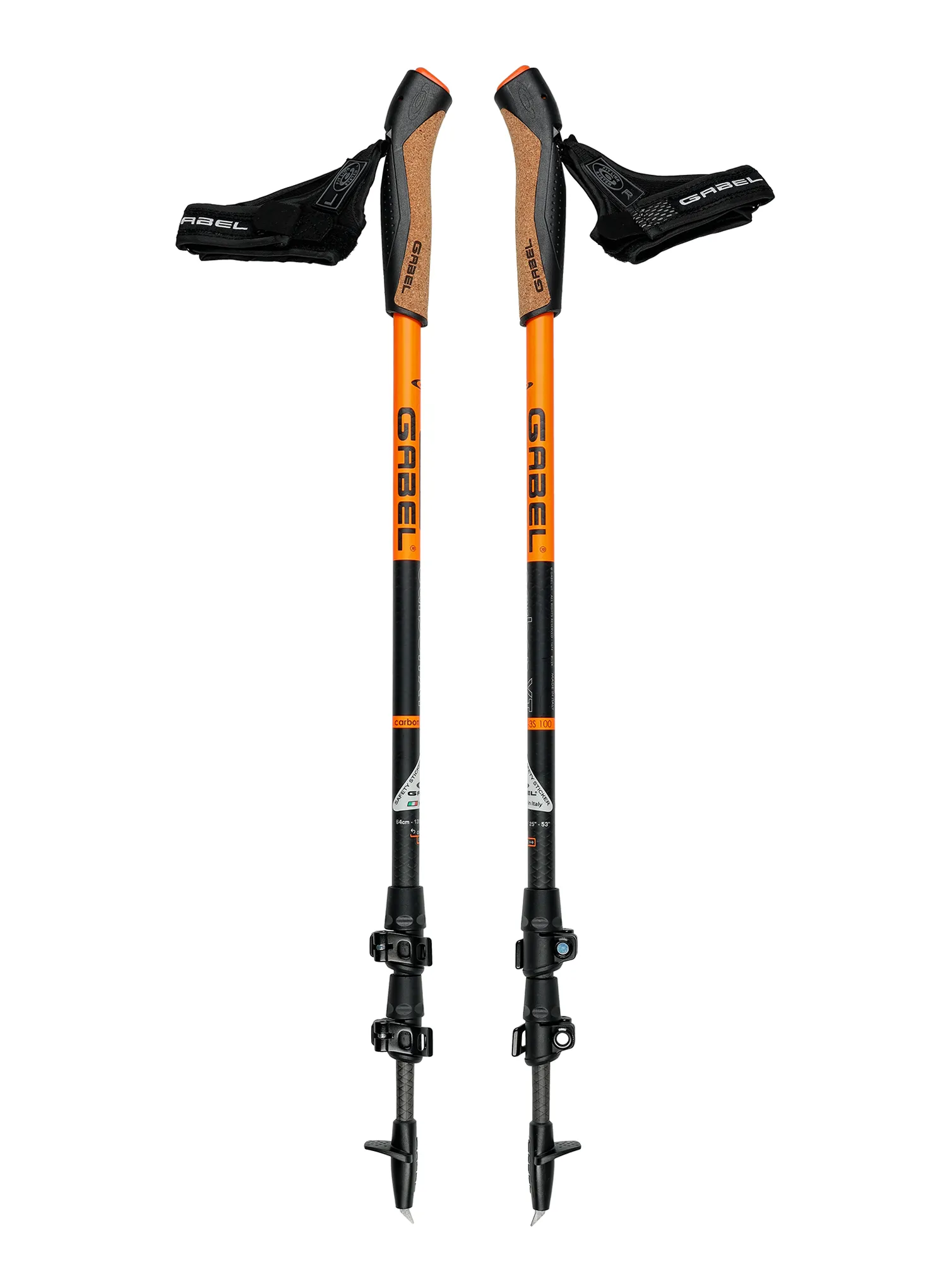 Nordic walking hůlky Gabel Carbon XT 3S FL 100 63-135