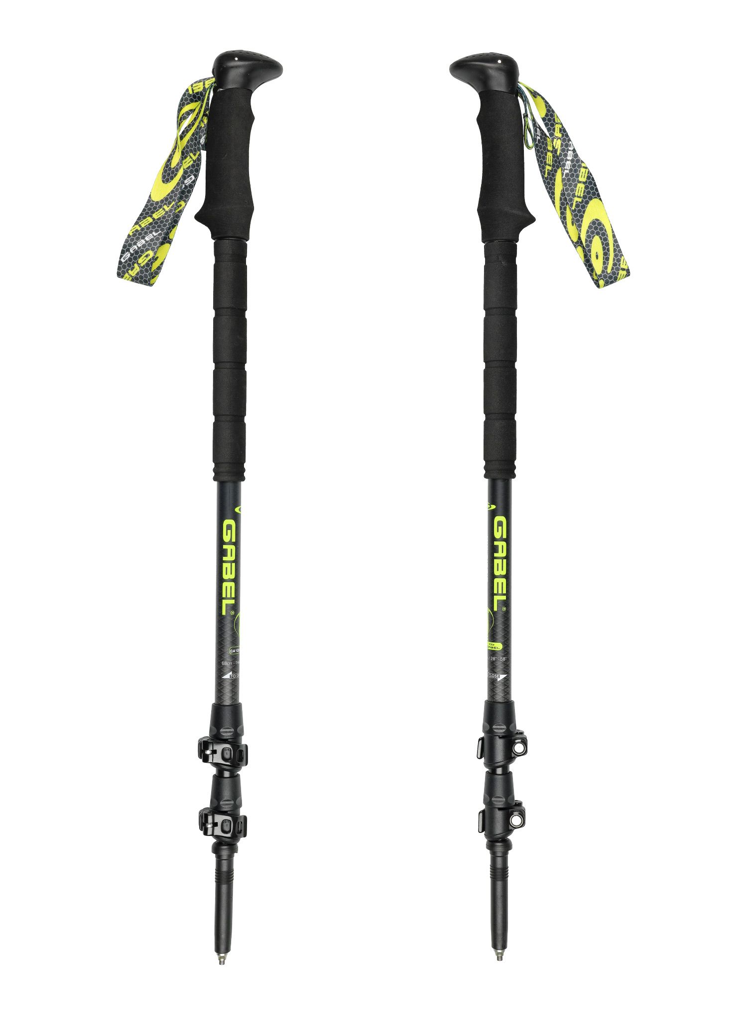 Trekingové hůlky karbonové Gabel Mutigrip Carbon FL EF - black