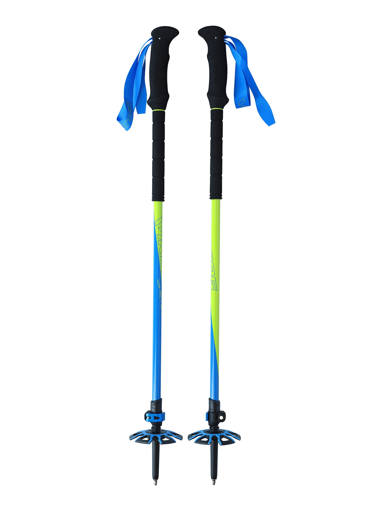Skialpové hole Viking Lumi Pro Skitouring - lime/blue