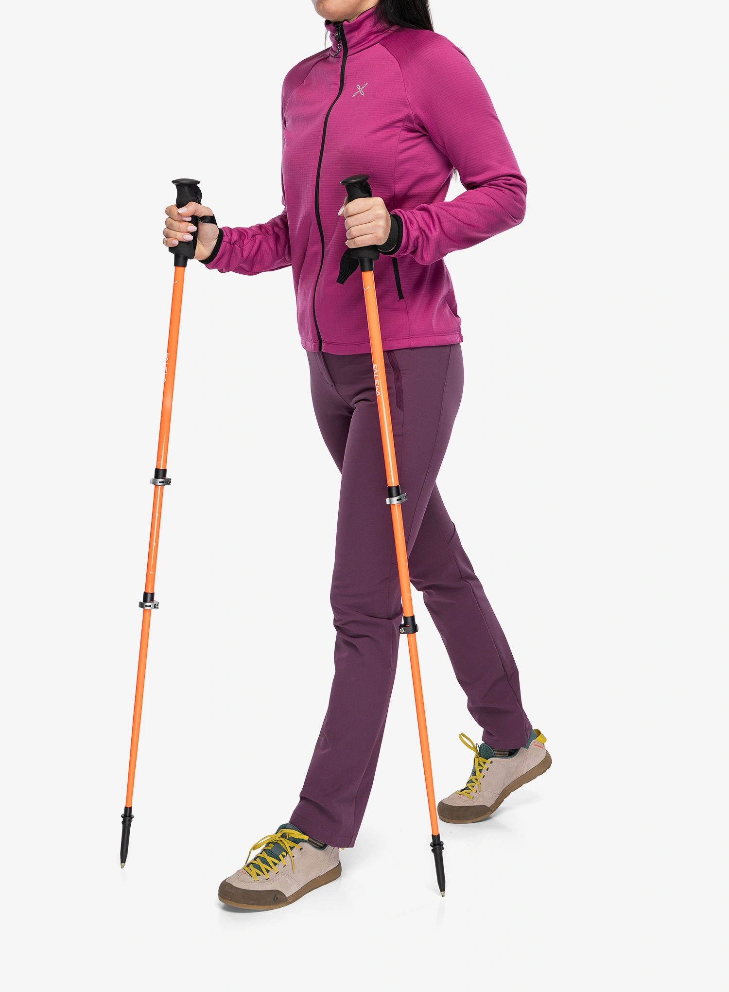 Trekové hole Salewa Puez Aluminium Pro - hot neon orange