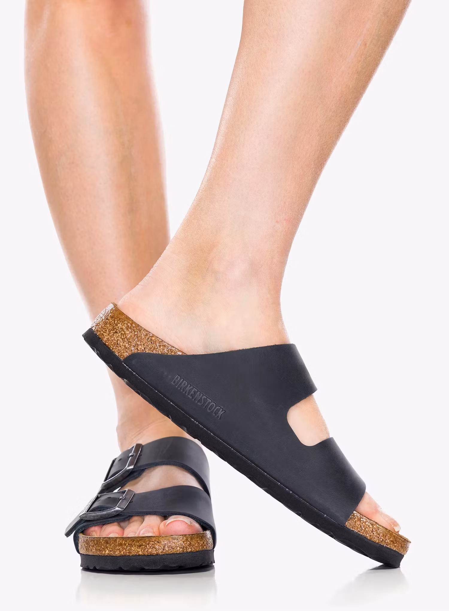 Nazouváky dámské Birkenstock Arizona Leather Oiled - black