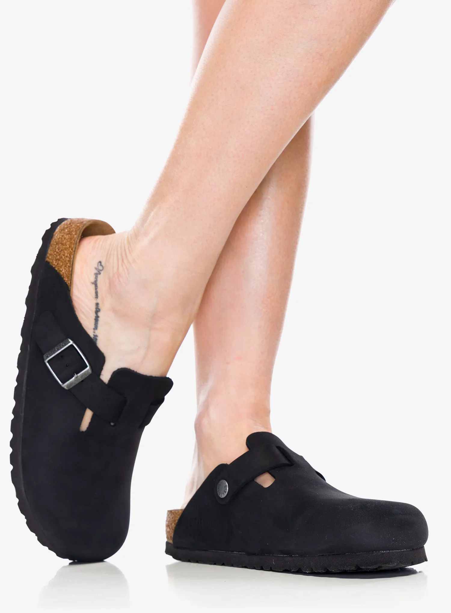 Nazouváky dámské Birkenstock Boston Leather Oiled - black