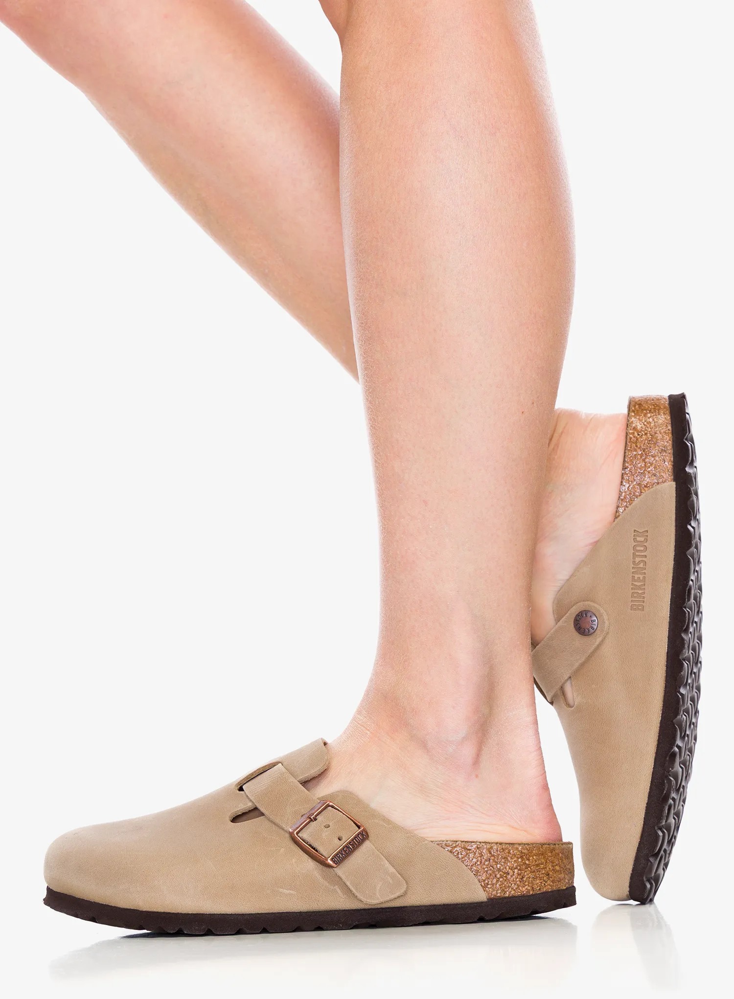 Nazouváky dámské Birkenstock Boston Leather Oiled - tabacco brown