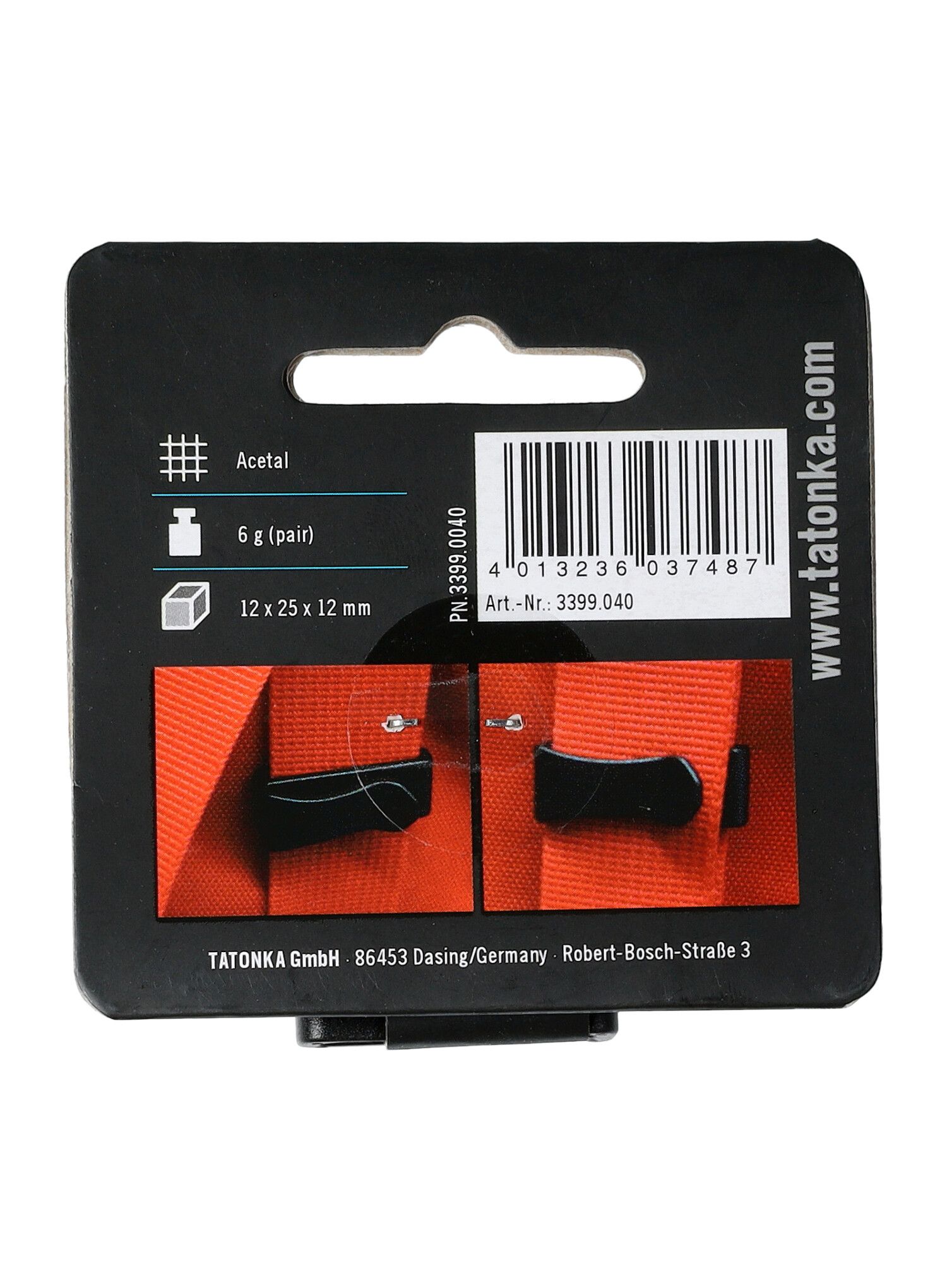 Klipy Tatonka Webbing Keeper 25 mm - black