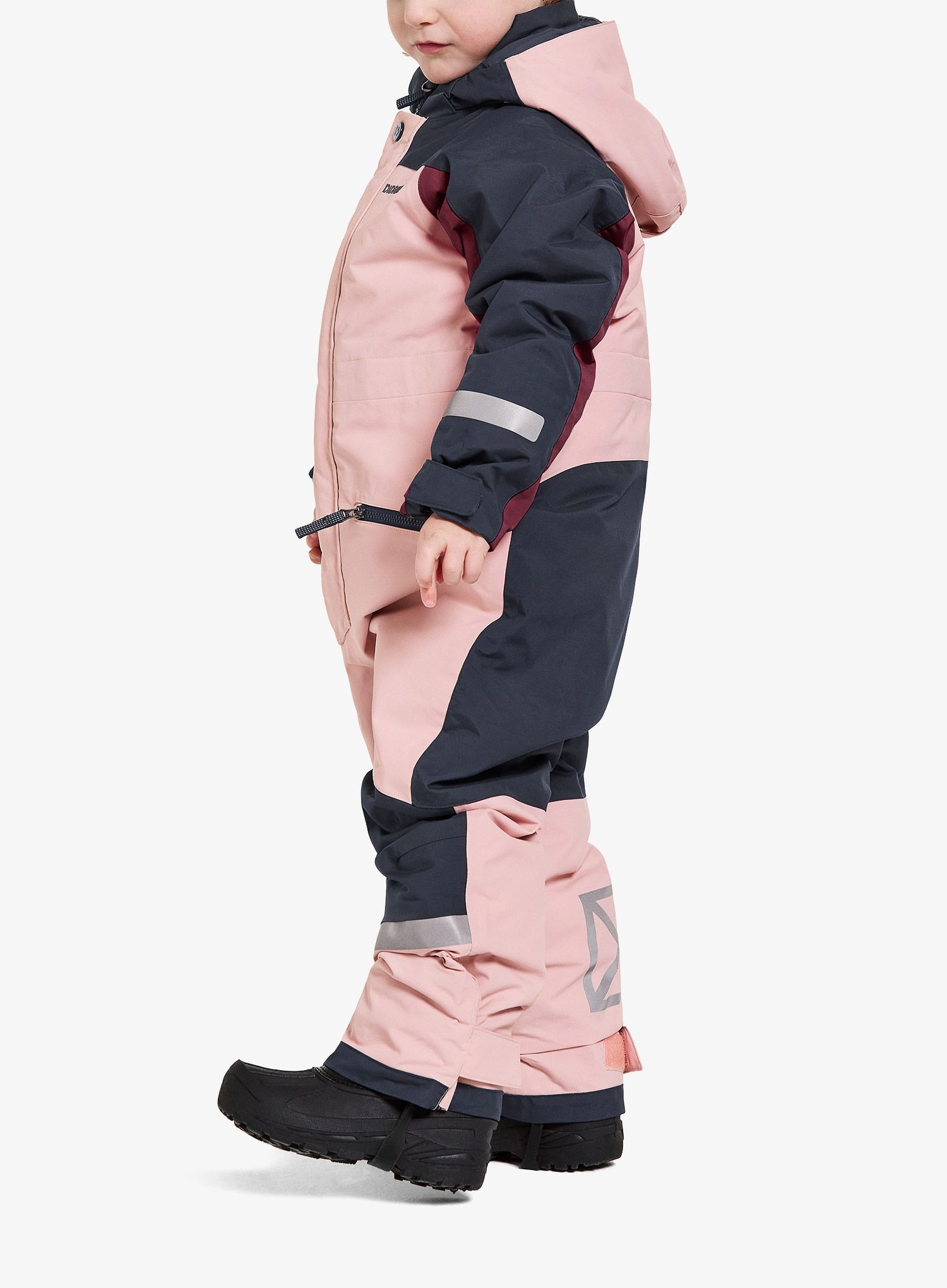 Dívčí kombinézy Didriksons Neptun Coverall 3 - dusty pink