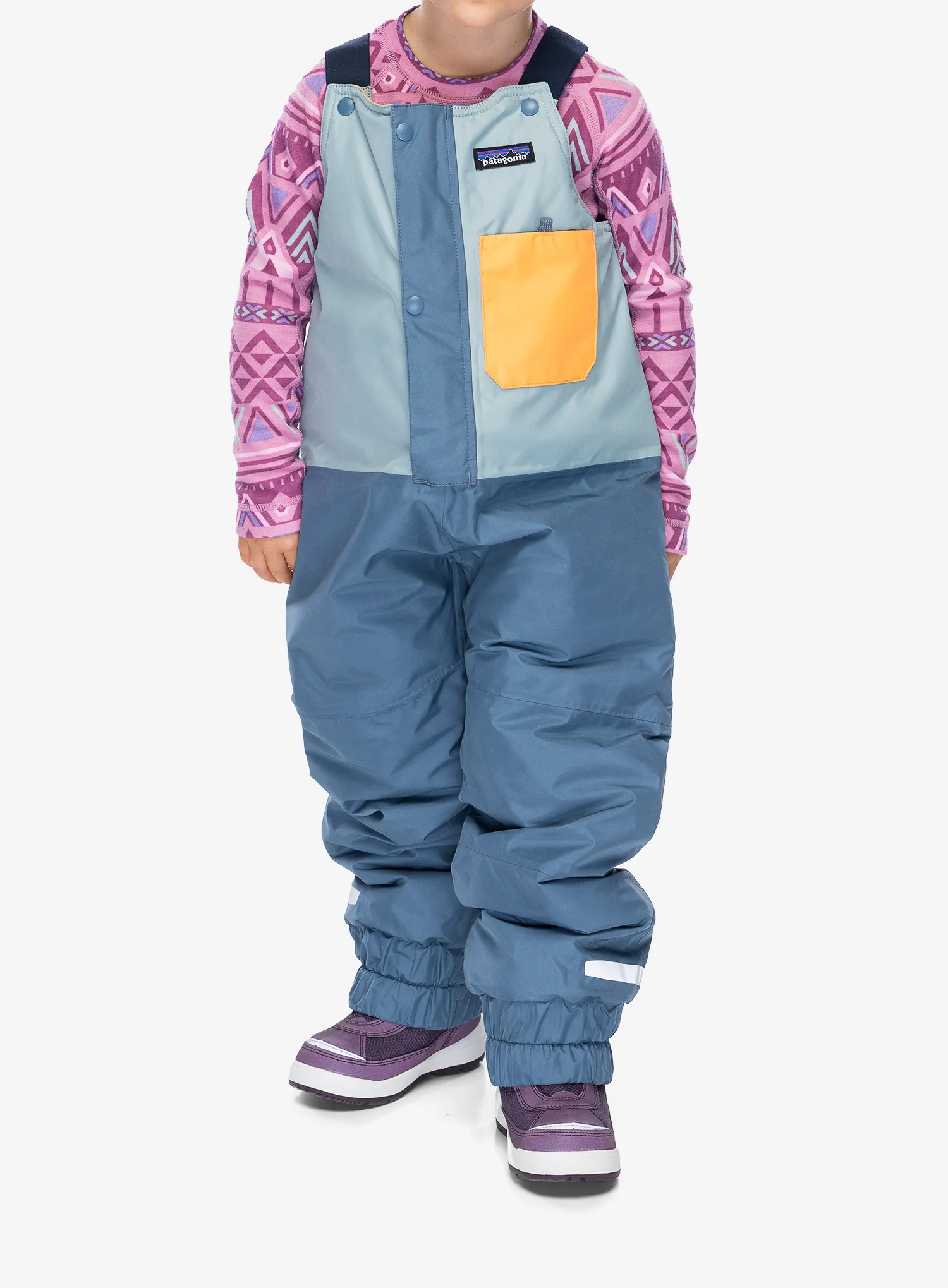 Dětská kombinéza Patagonia Baby Snow Pile Bibs - thermal blue