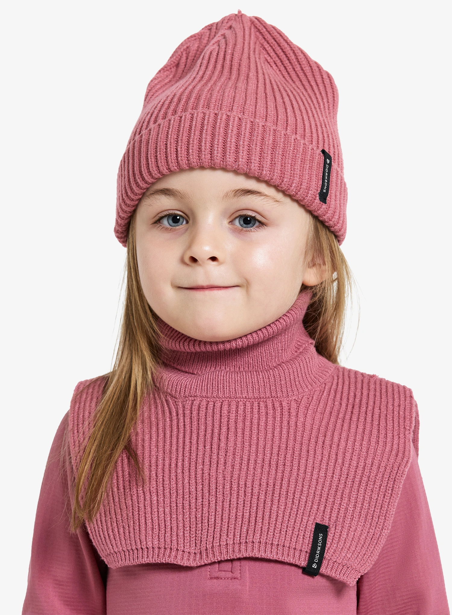 Dětský komín Didriksons Delfinen Scarf 2 - heather pink