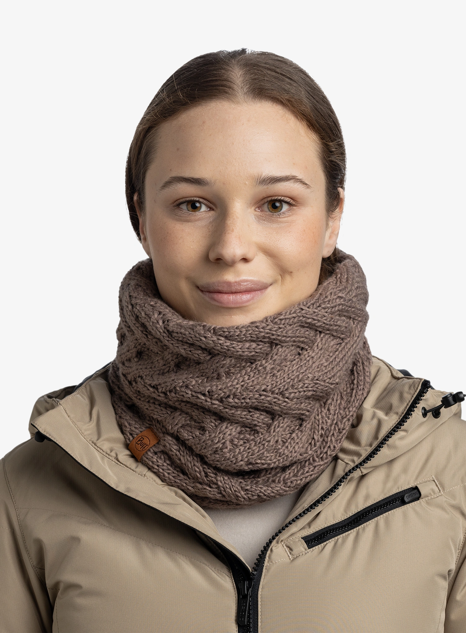 Nákrčník Buff Knitted&Fleece Neckwarmer Caryn - cobblestone