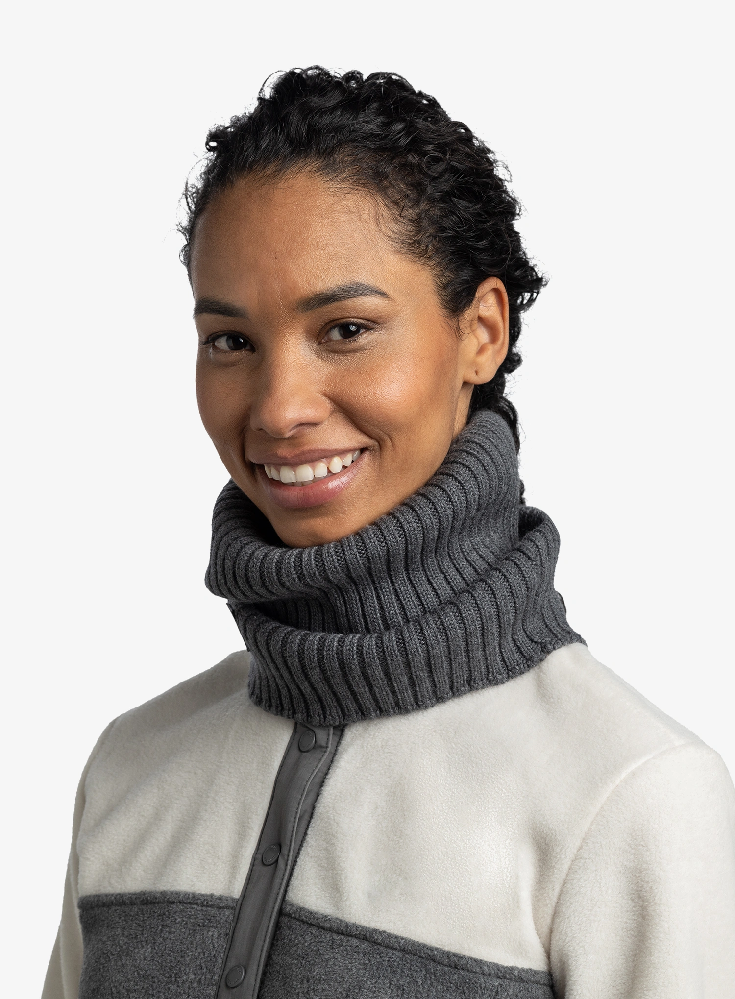 Nákrčník Buff Knitted Neckwarmer Norval - grey heather