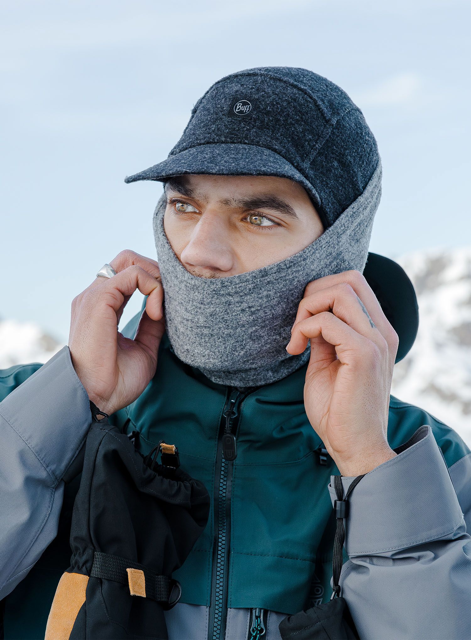 Nákrčník Buff Merino Fleece - solid grey