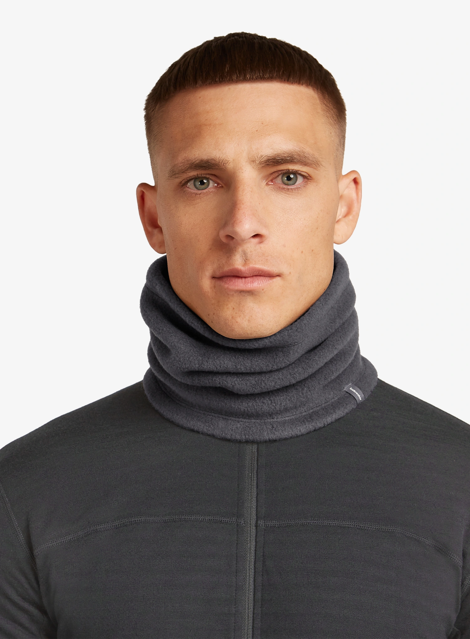 Nákrčník Icebreaker Merino Blend 800 RealFleece Classic Pile Chute - obsidian