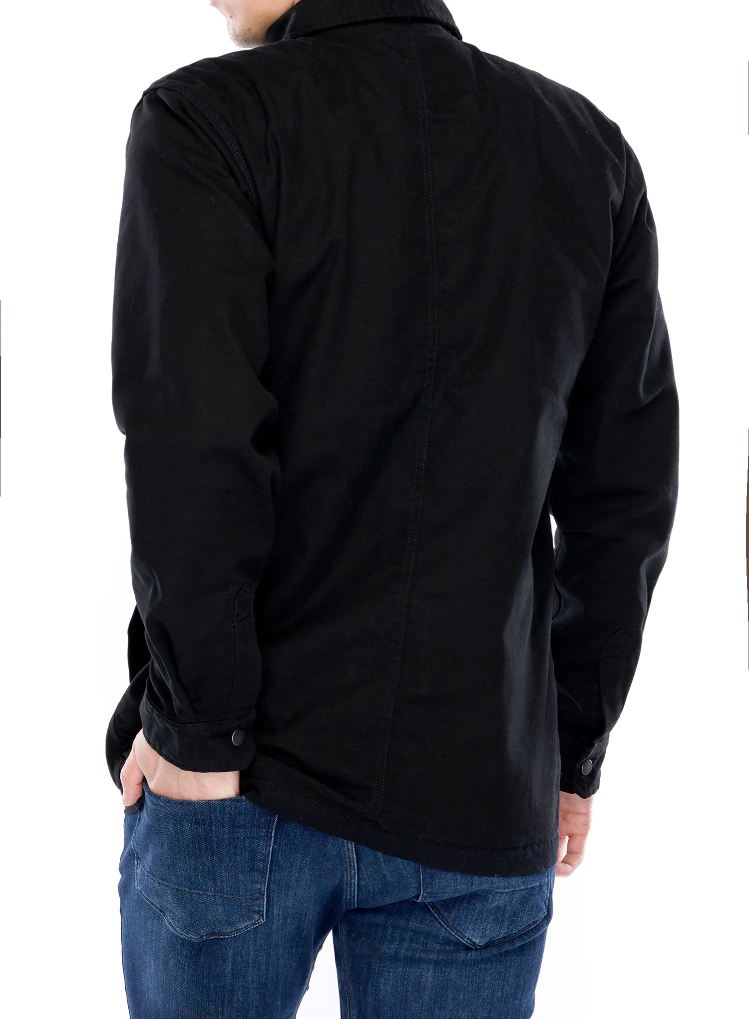 Košile Carhartt Fleece Lined Snap Front Shirt Jac - black