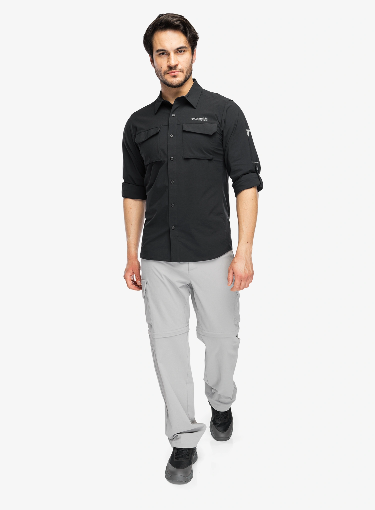 Košile Columbia Silver Ridge Elite Long Sleeve Woven - black