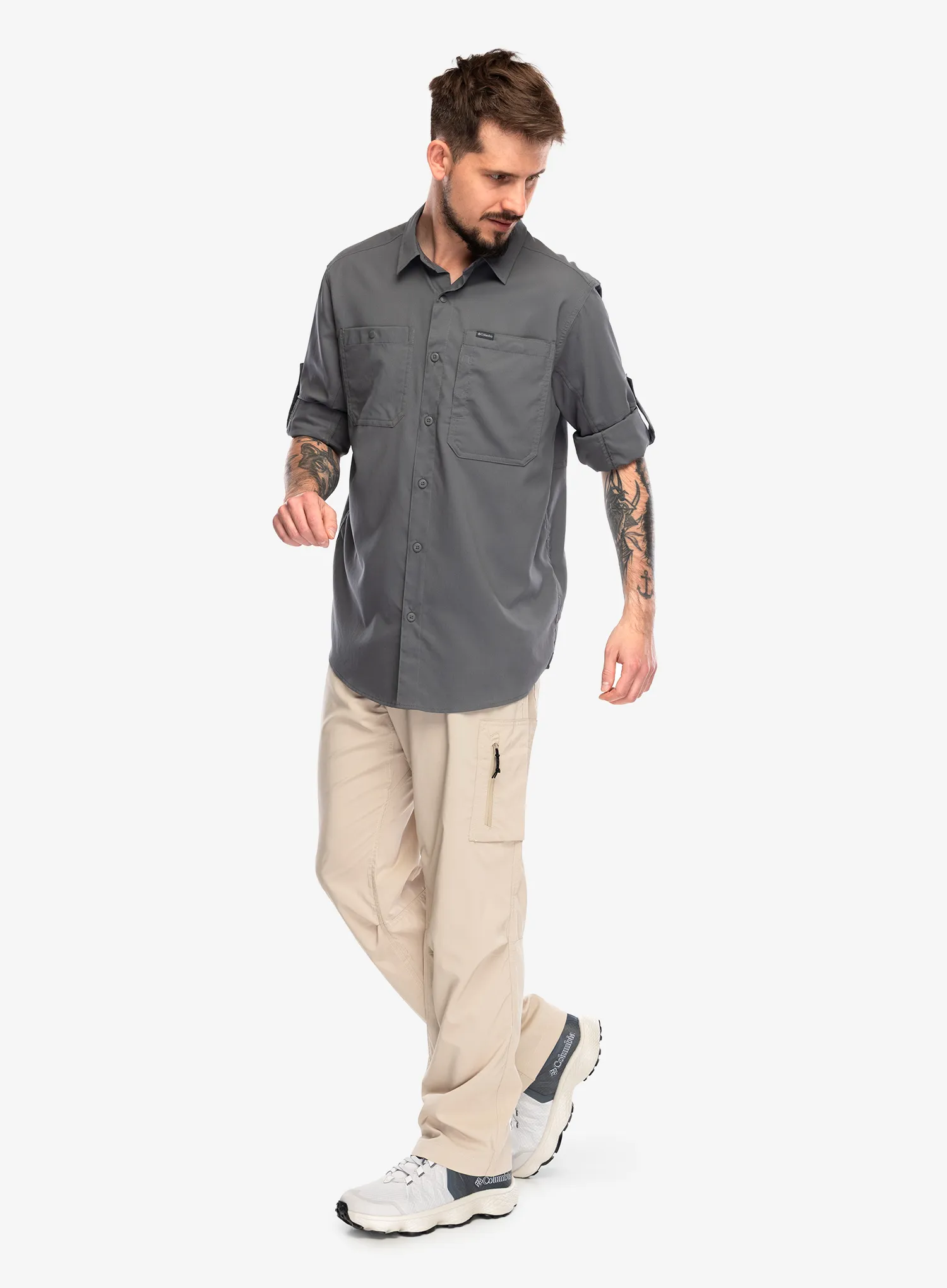Košile Columbia Silver Ridge Utility II LS Shirt - city grey