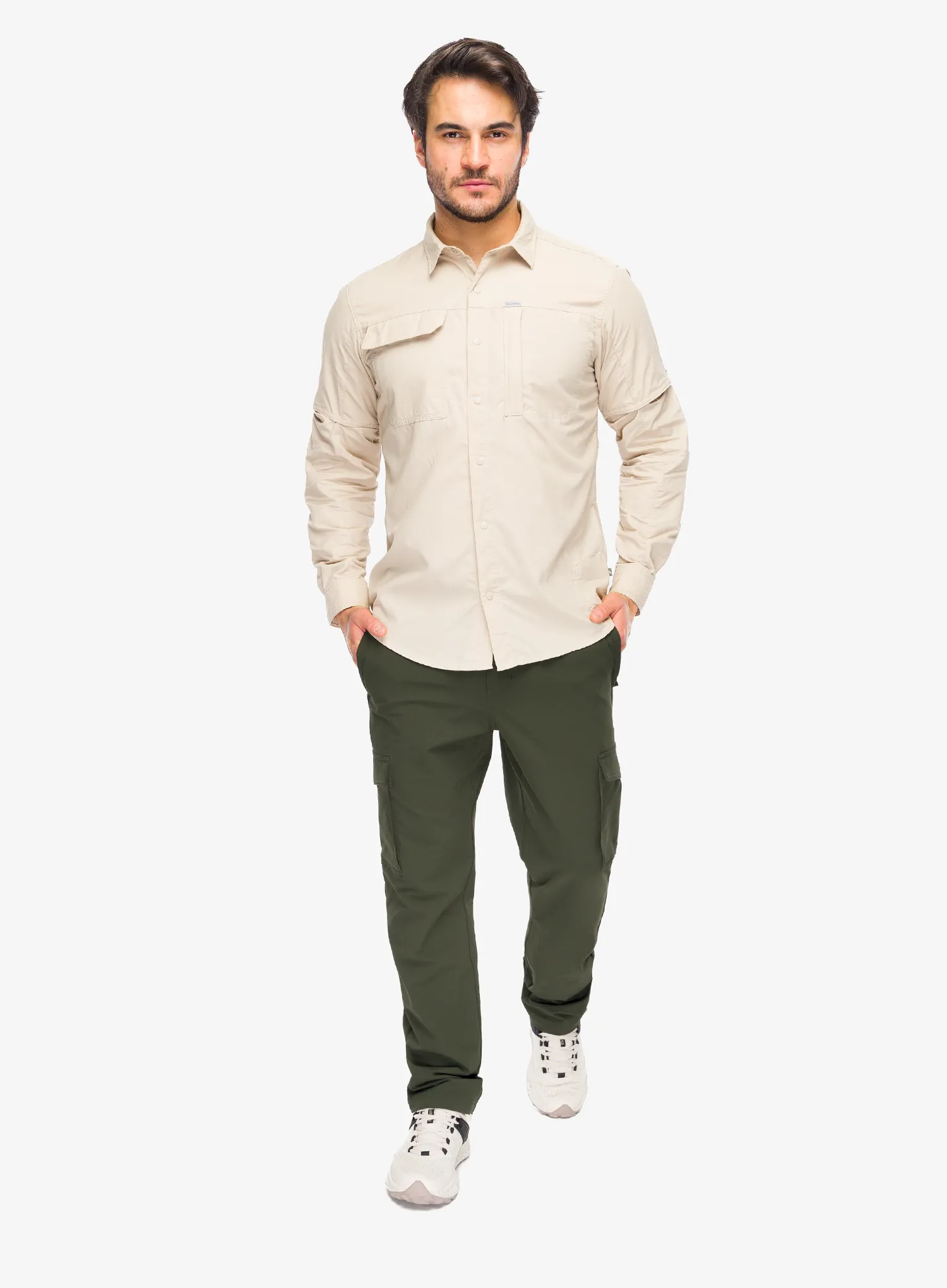 Košile Columbia Skien Valley Long Sleeve Shirt - ancient fossil